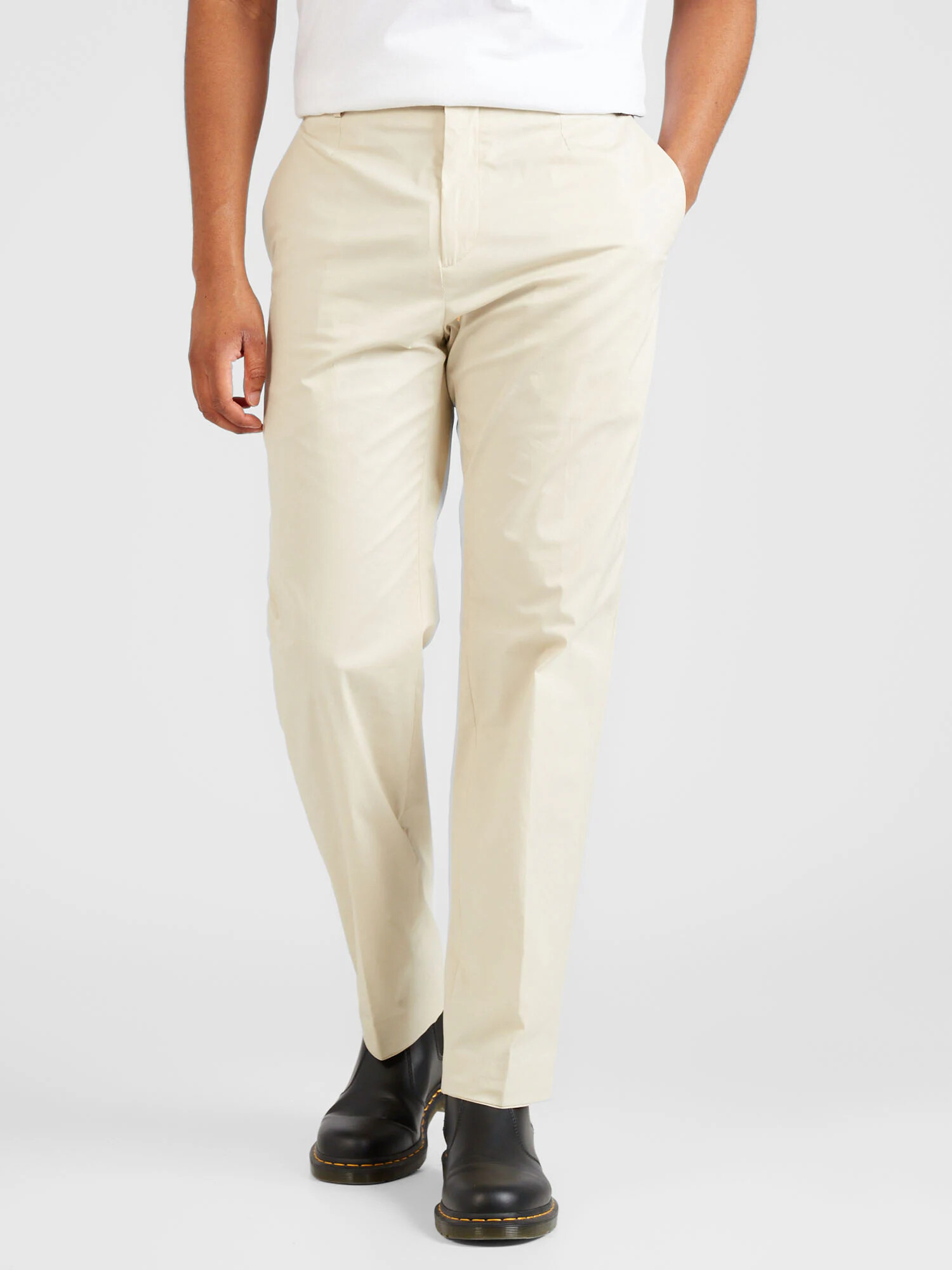 Calvin Klein Pantaloni eleganți crem - Pled.ro