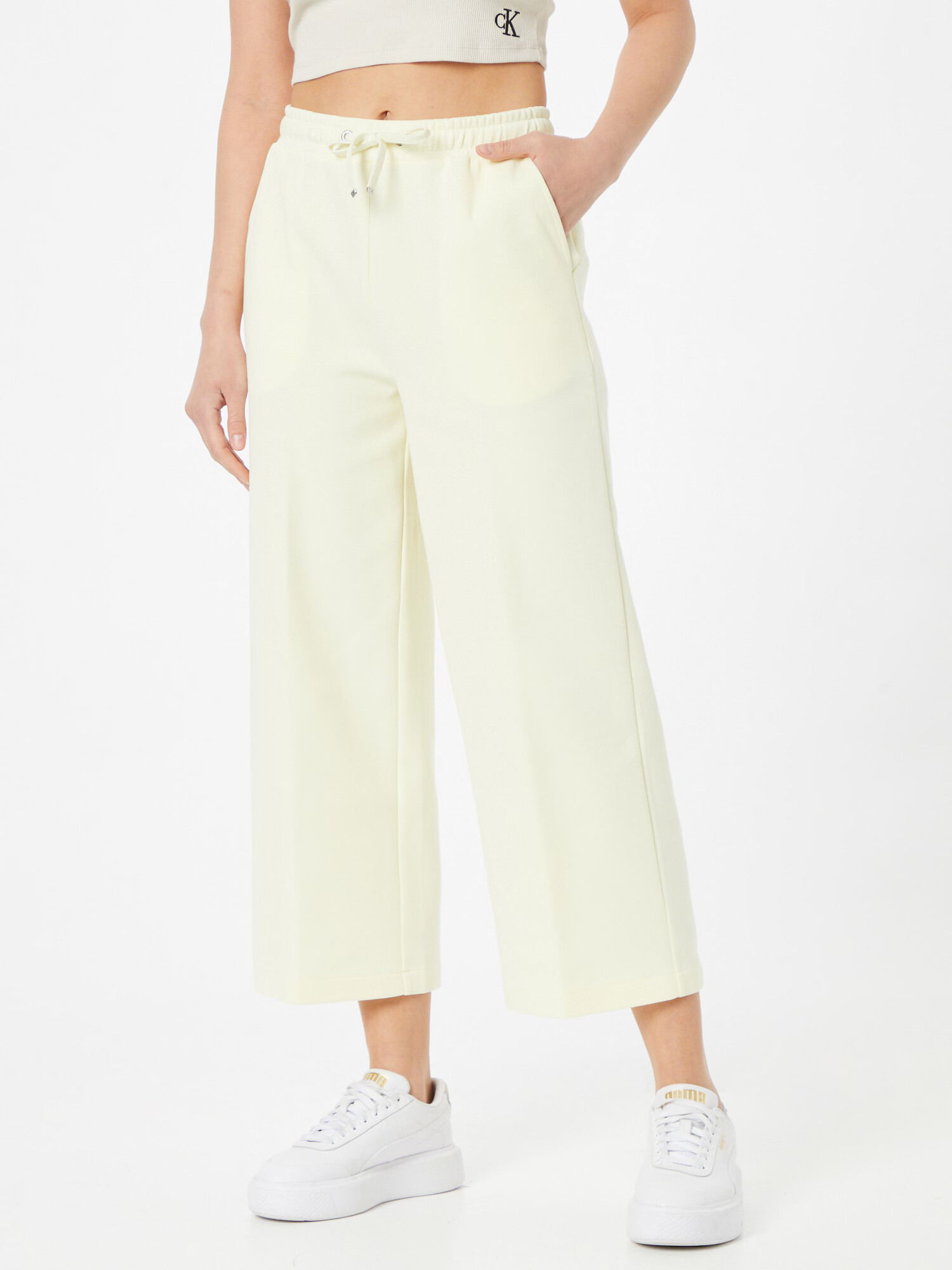 Calvin Klein Pantaloni ecru - Pled.ro