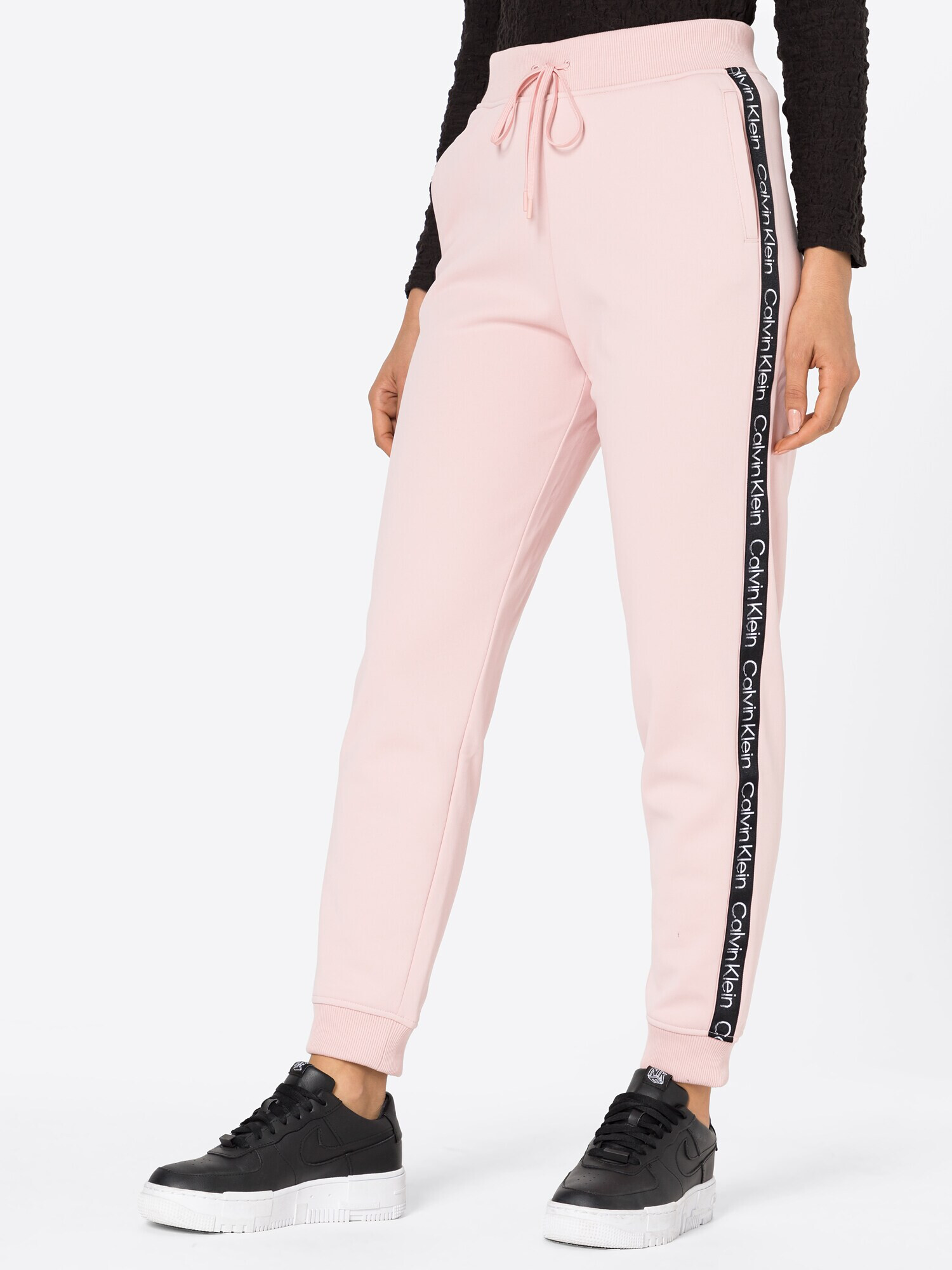 Calvin Klein Sport Pantaloni sport roz / negru / alb - Pled.ro