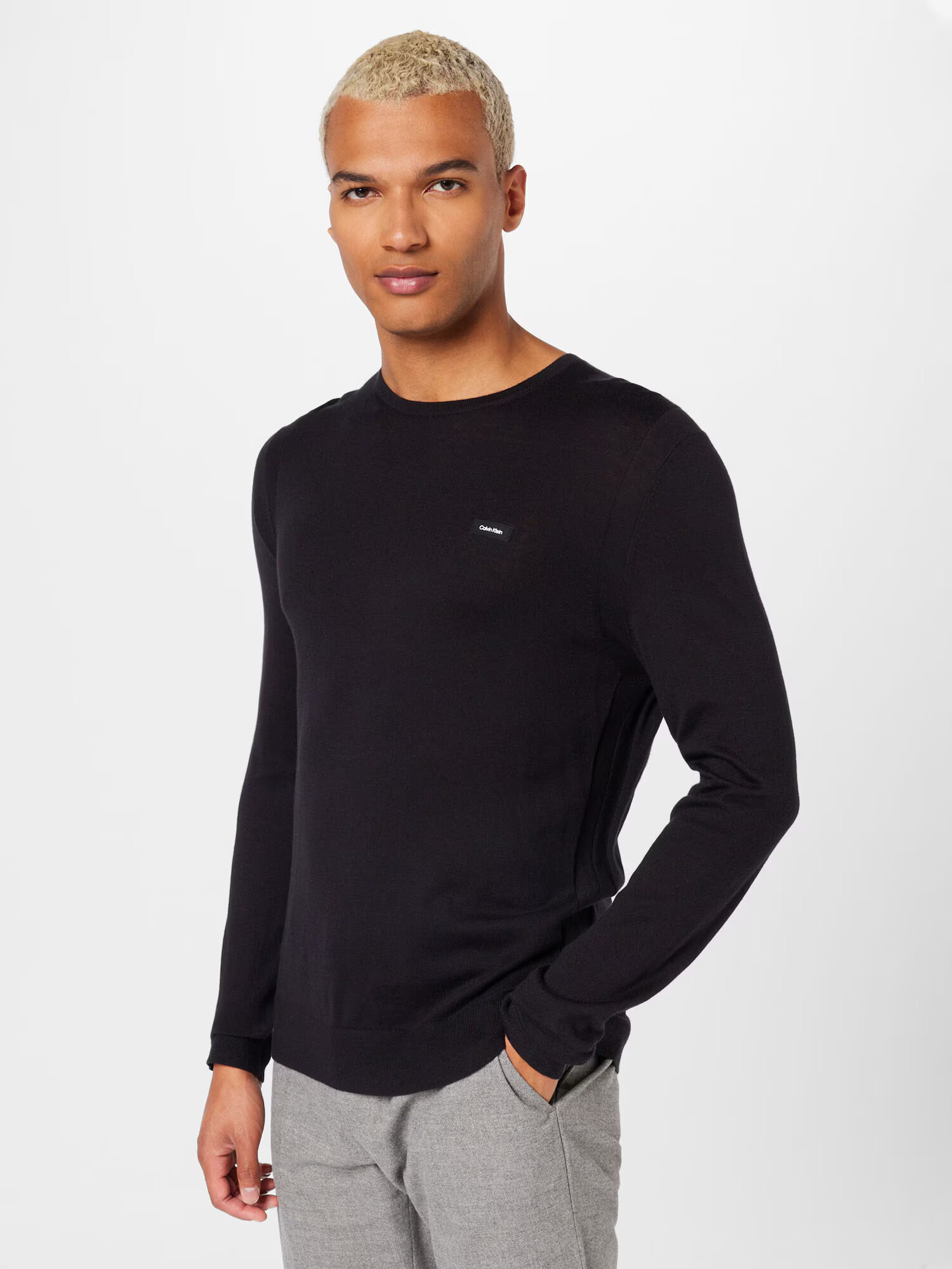 Calvin Klein Pullover negru / alb - Pled.ro