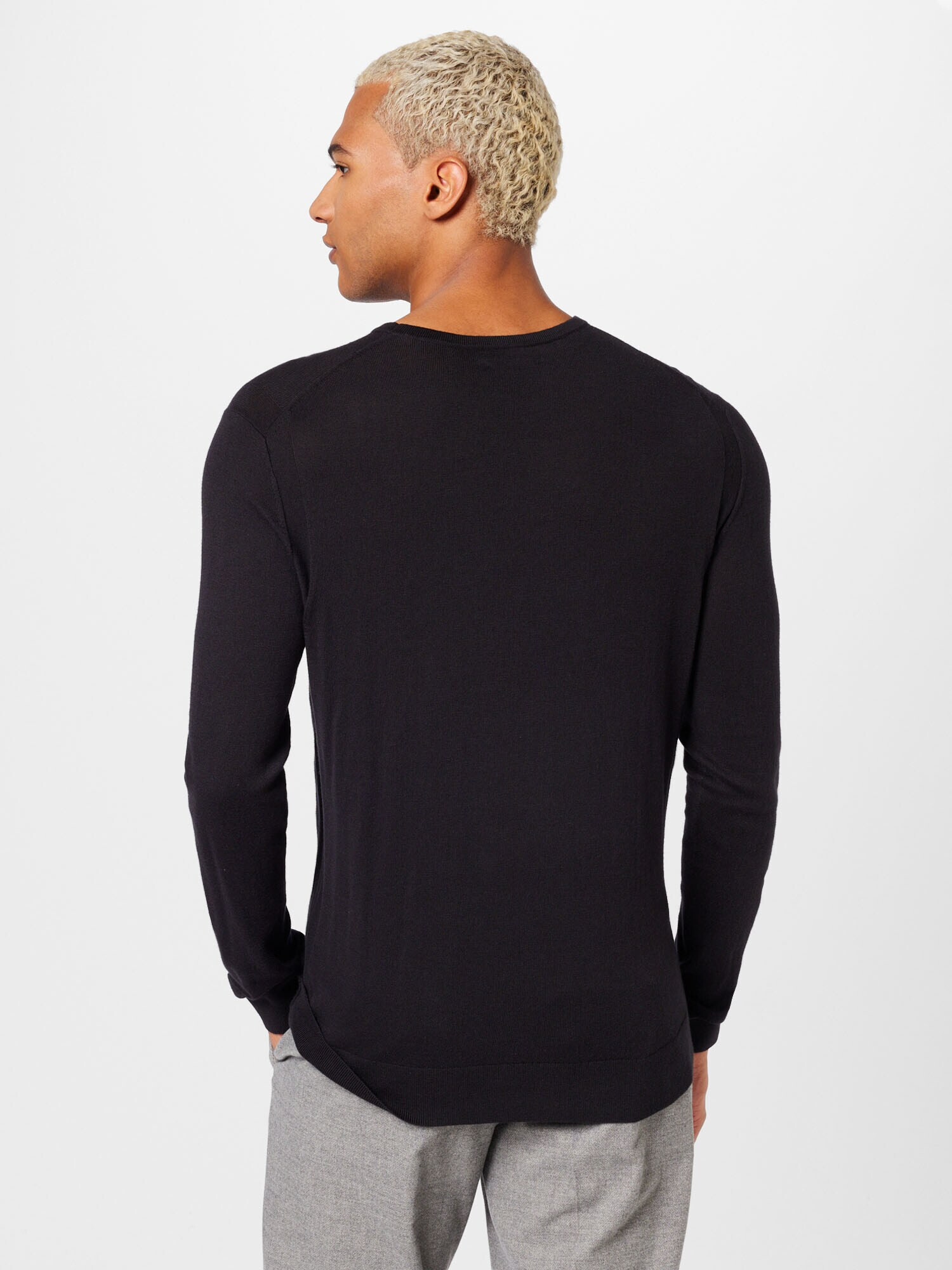 Calvin Klein Pullover negru / alb - Pled.ro