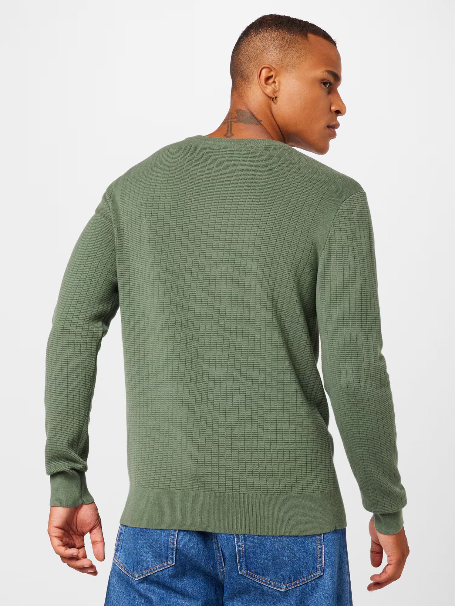 Calvin Klein Pullover verde stuf - Pled.ro