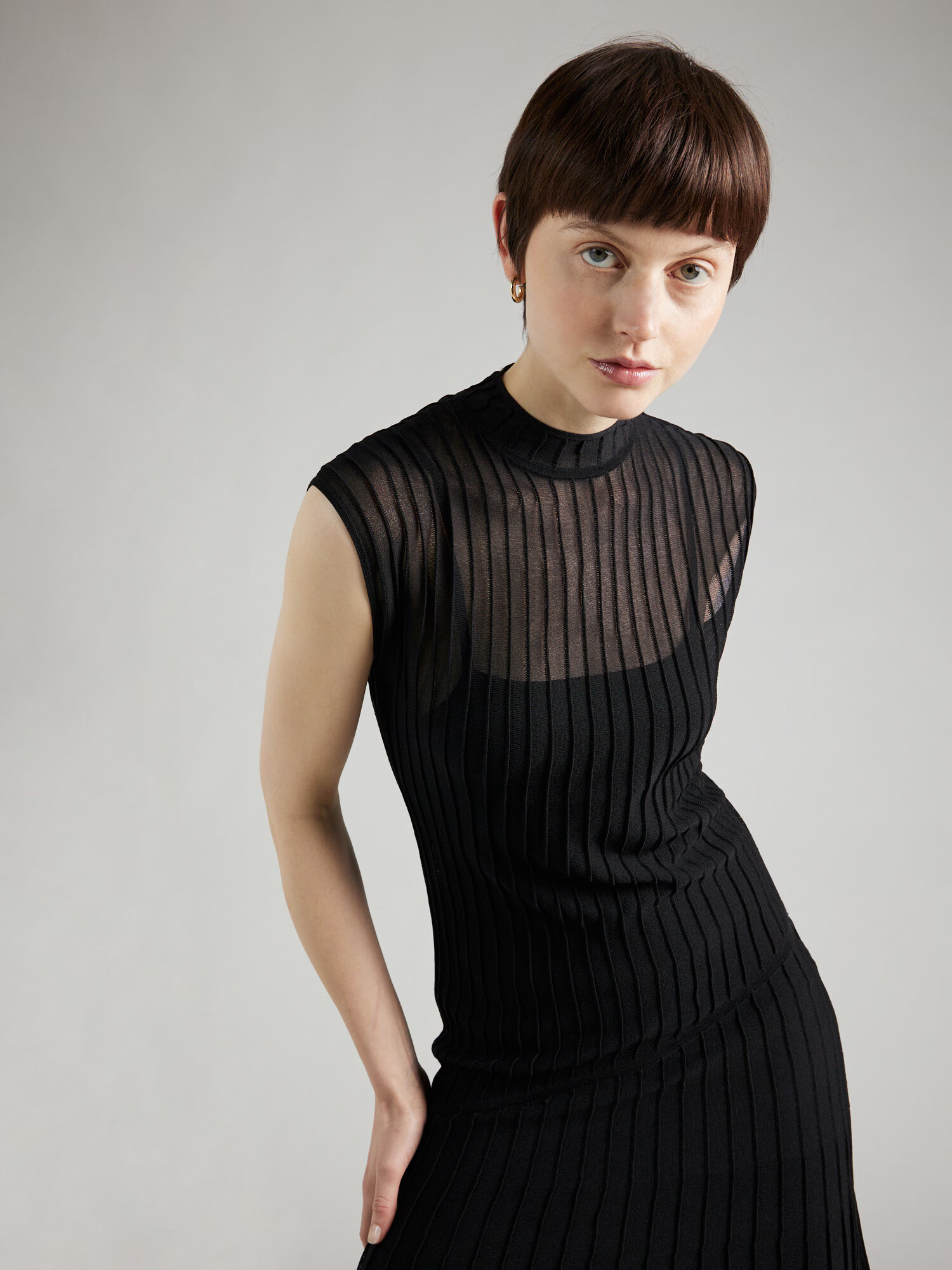 Calvin Klein Rochie 'Sheer' negru - Pled.ro