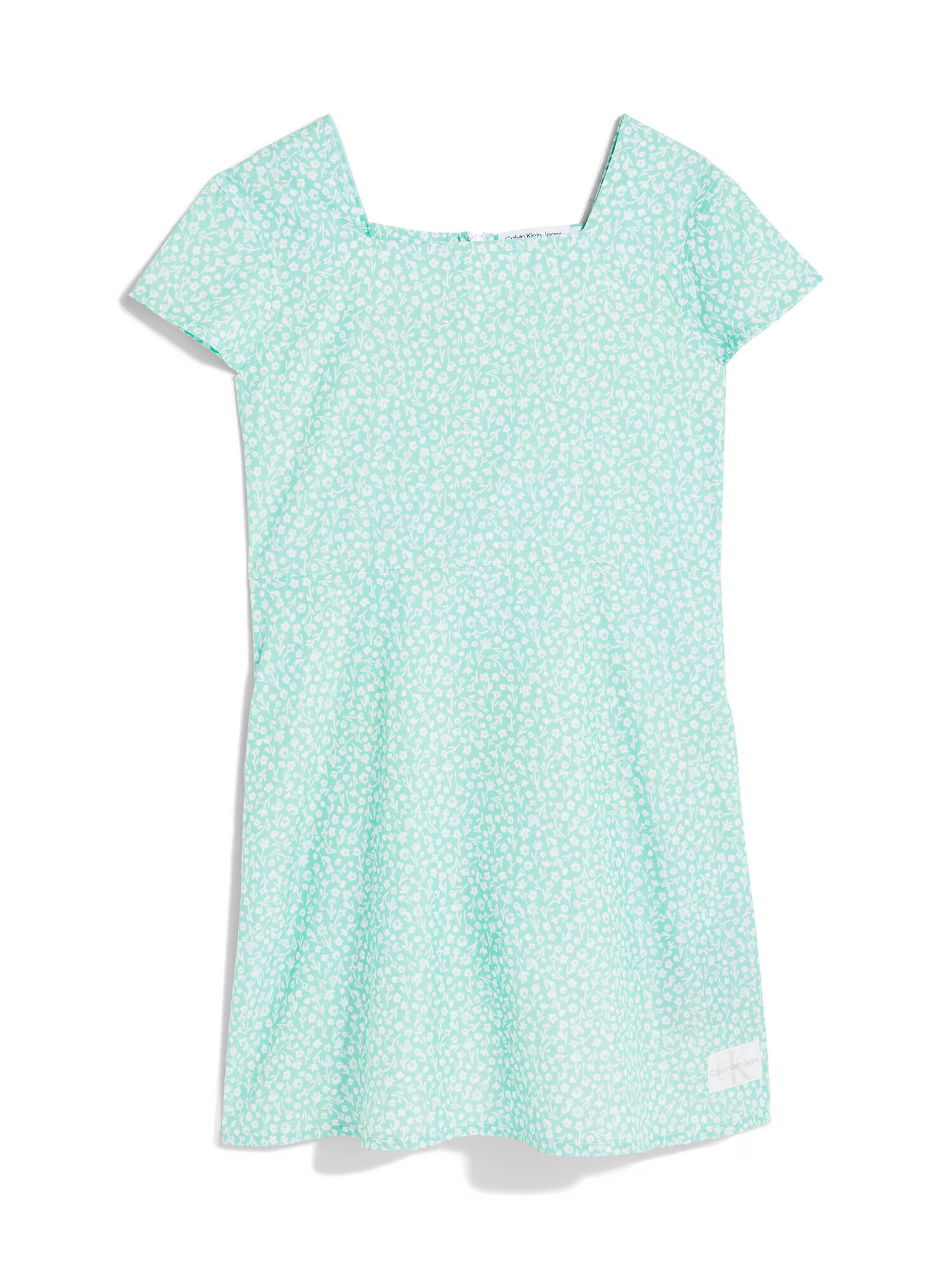 Calvin Klein Rochie verde pastel / alb - Pled.ro