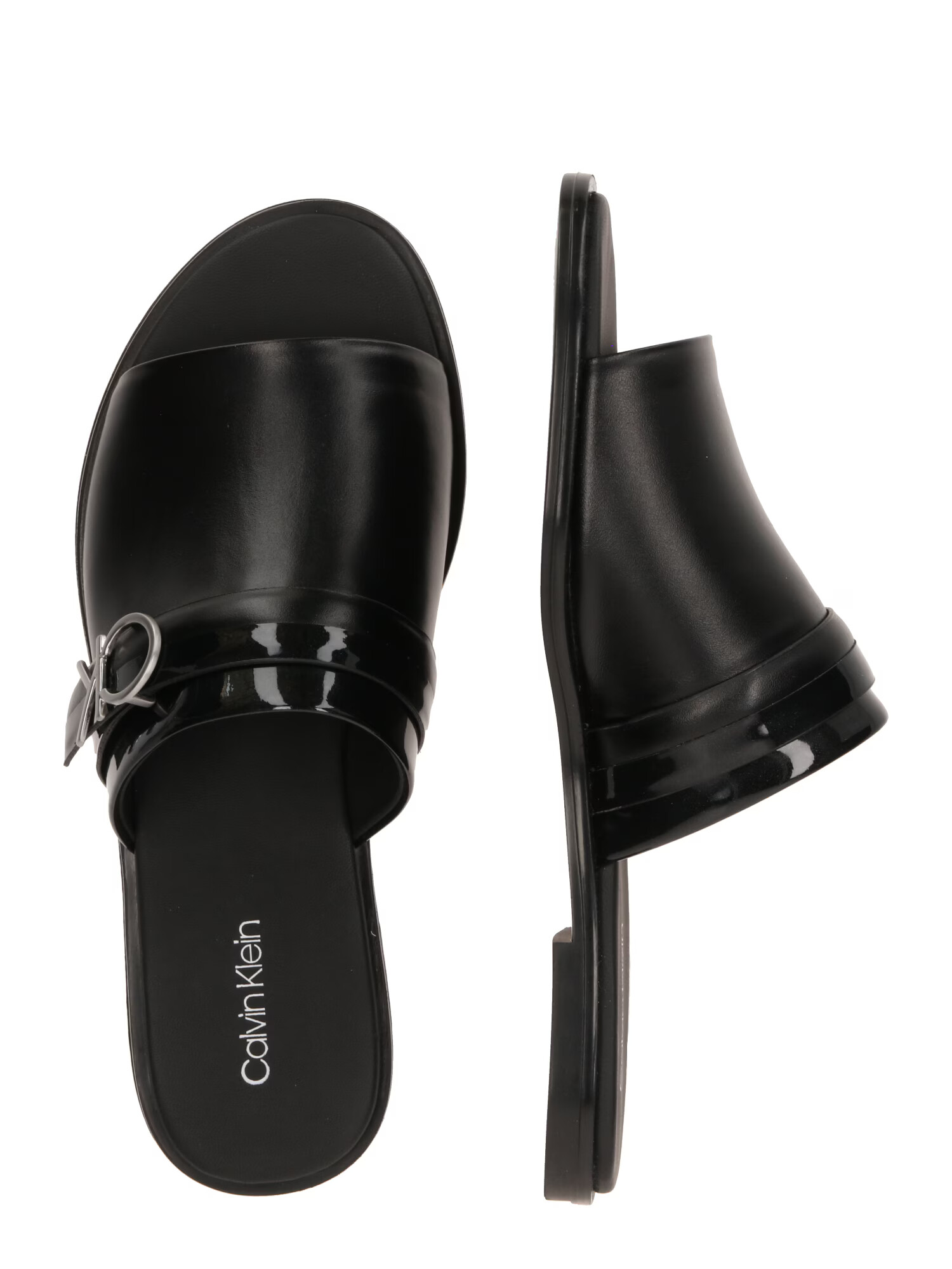 Calvin Klein Saboți 'ALMOND' negru / argintiu - Pled.ro