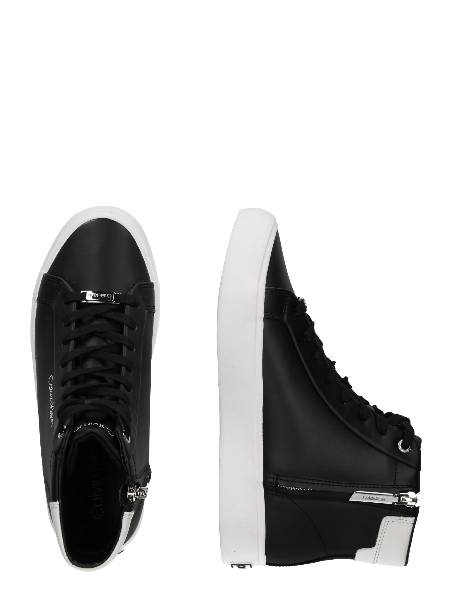 Calvin Klein Sneaker înalt negru / alb - Pled.ro