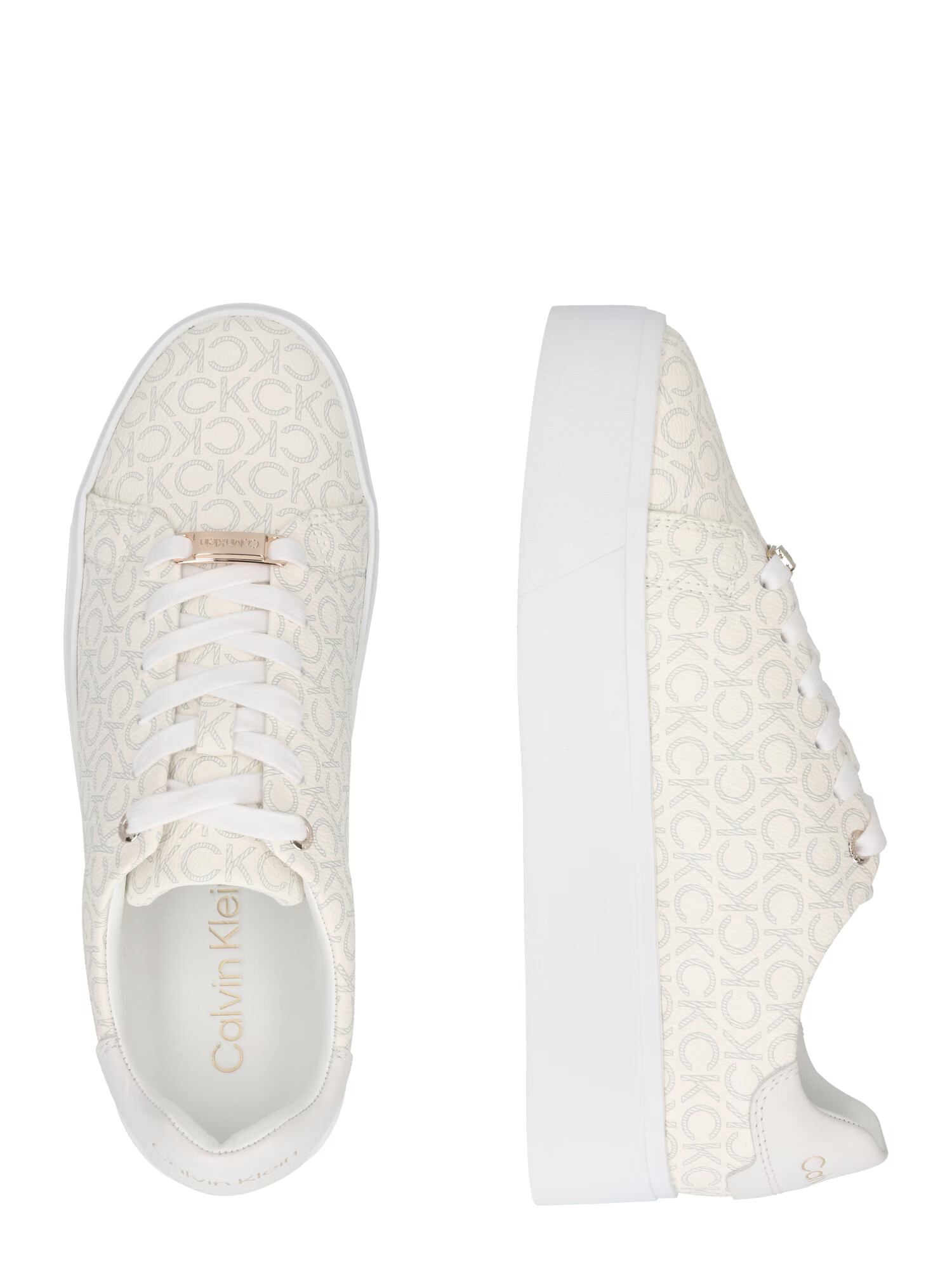 Calvin Klein Sneaker low gri / alb - Pled.ro