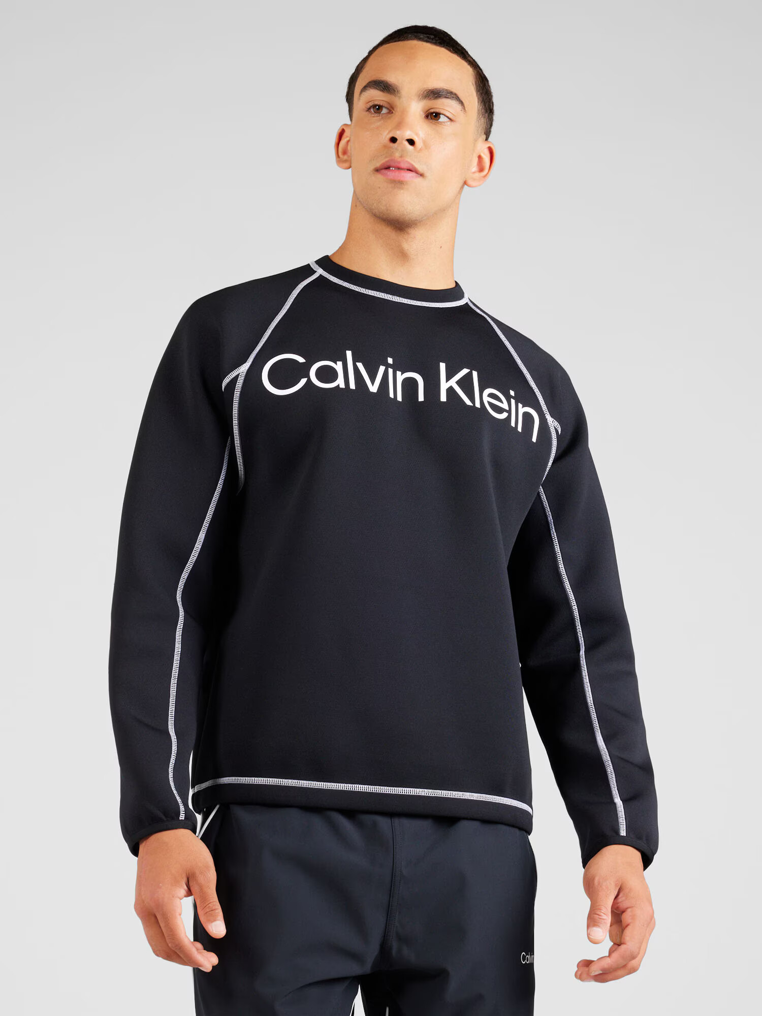 Calvin Klein Sport Hanorac sport negru / alb natural - Pled.ro