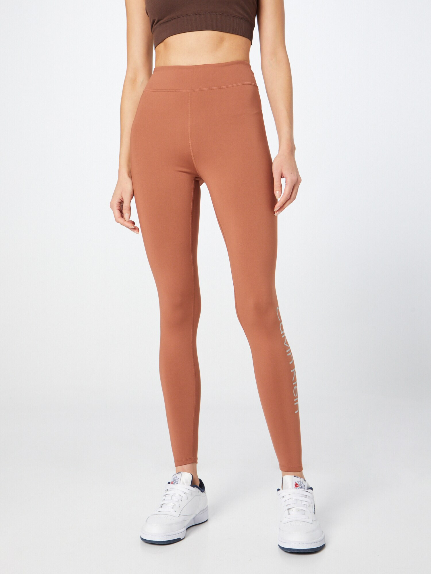 Calvin Klein Sport Pantaloni maro pueblo / alb - Pled.ro