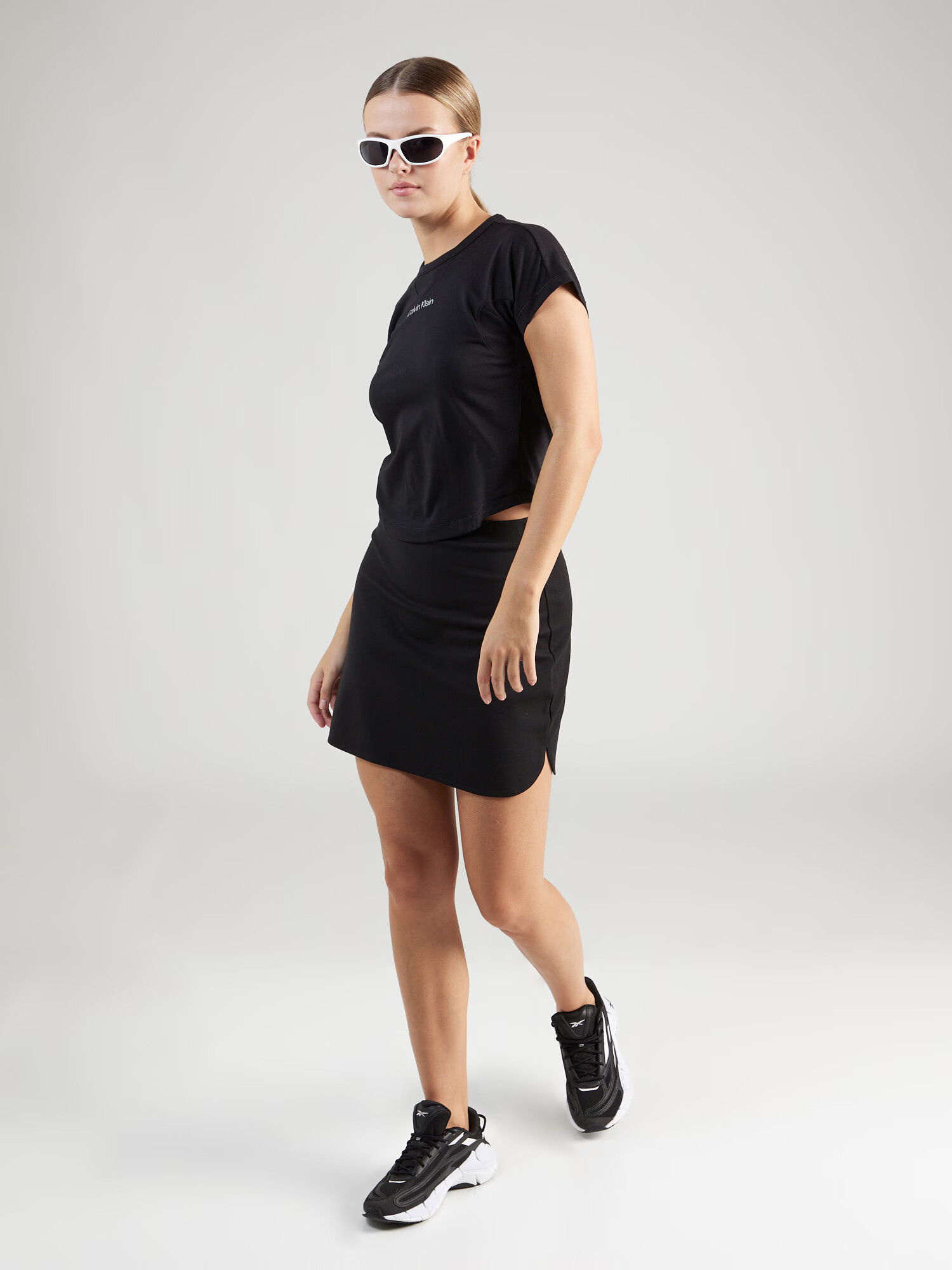 Calvin Klein Sport Tricou funcțional 'HYBRID' negru / alb - Pled.ro