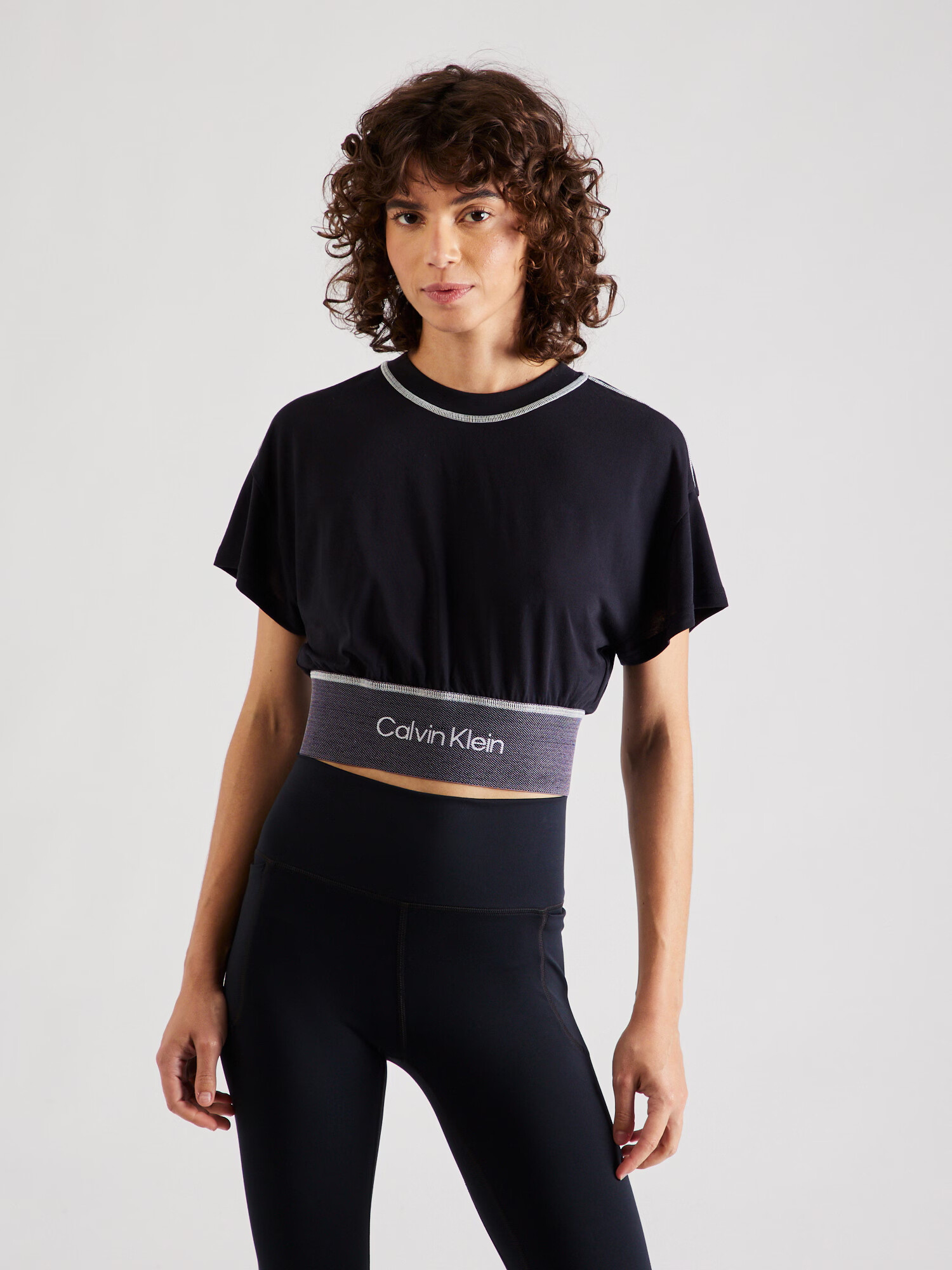 Calvin Klein Sport Tricou funcțional negru / alb - Pled.ro