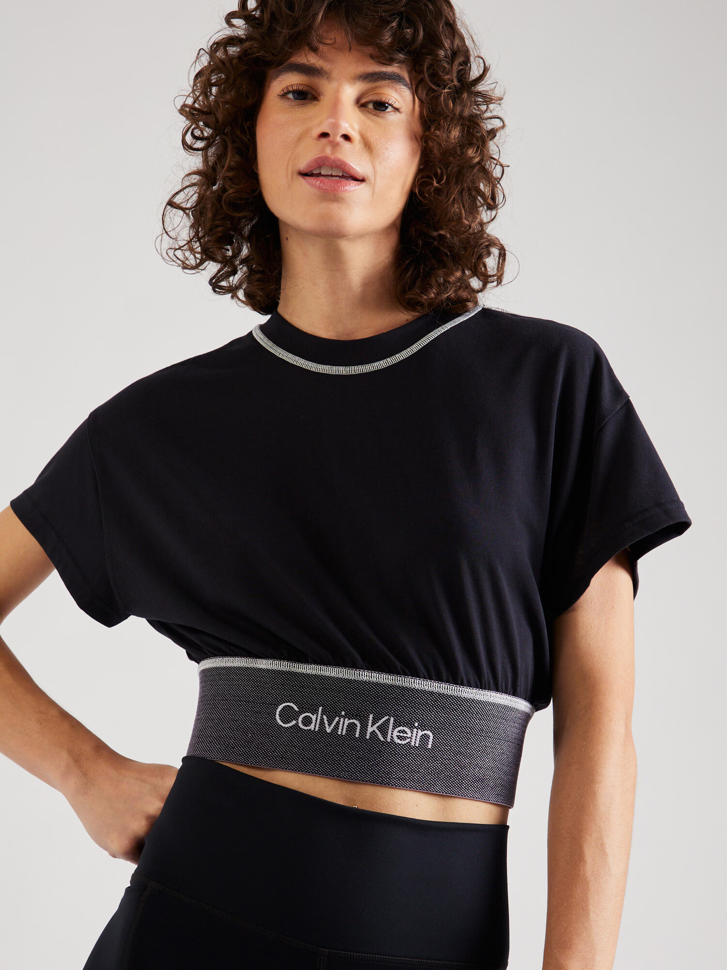 Calvin Klein Sport Tricou funcțional negru / alb - Pled.ro