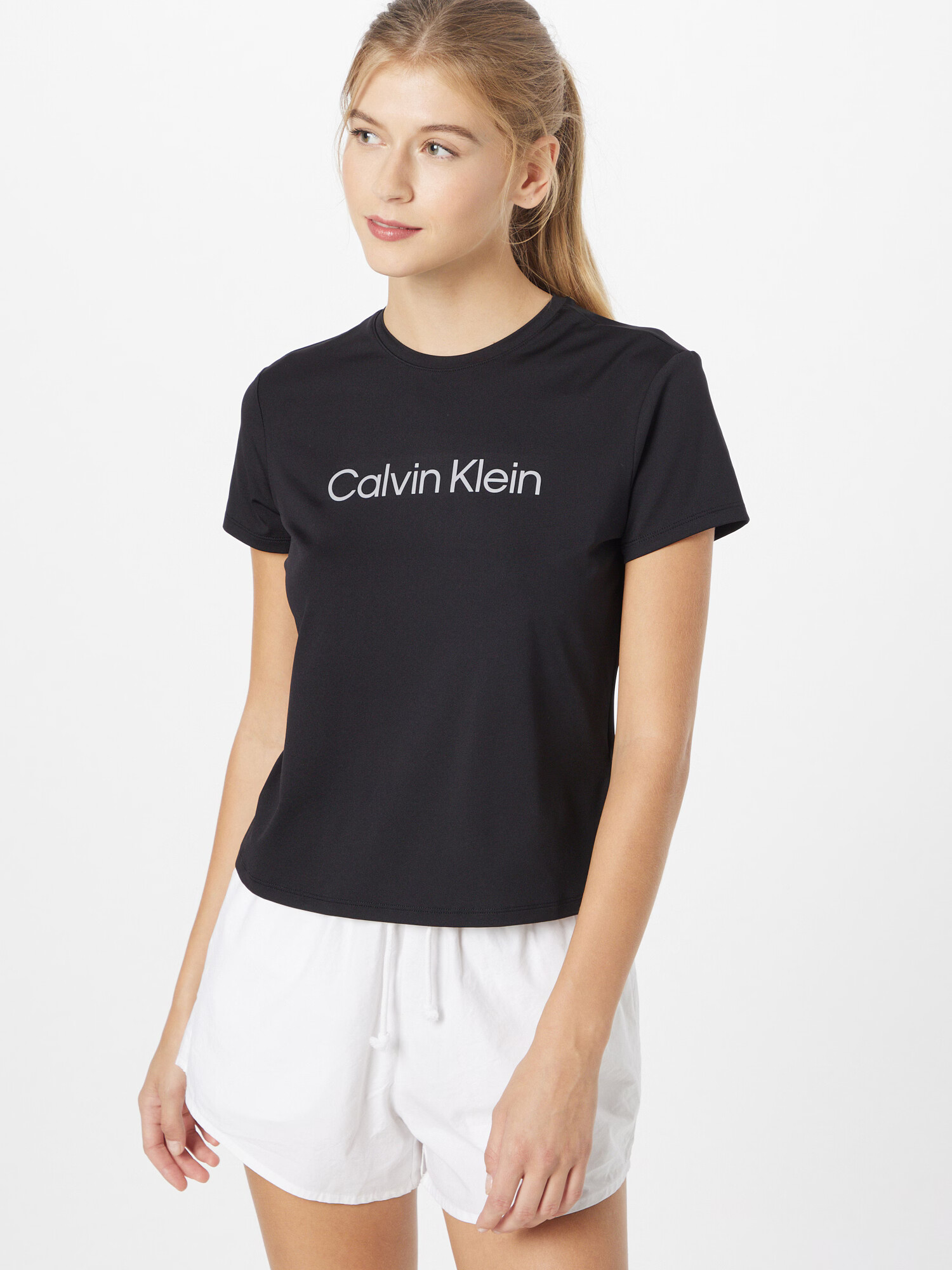 Calvin Klein Sport Tricou funcțional negru / alb - Pled.ro