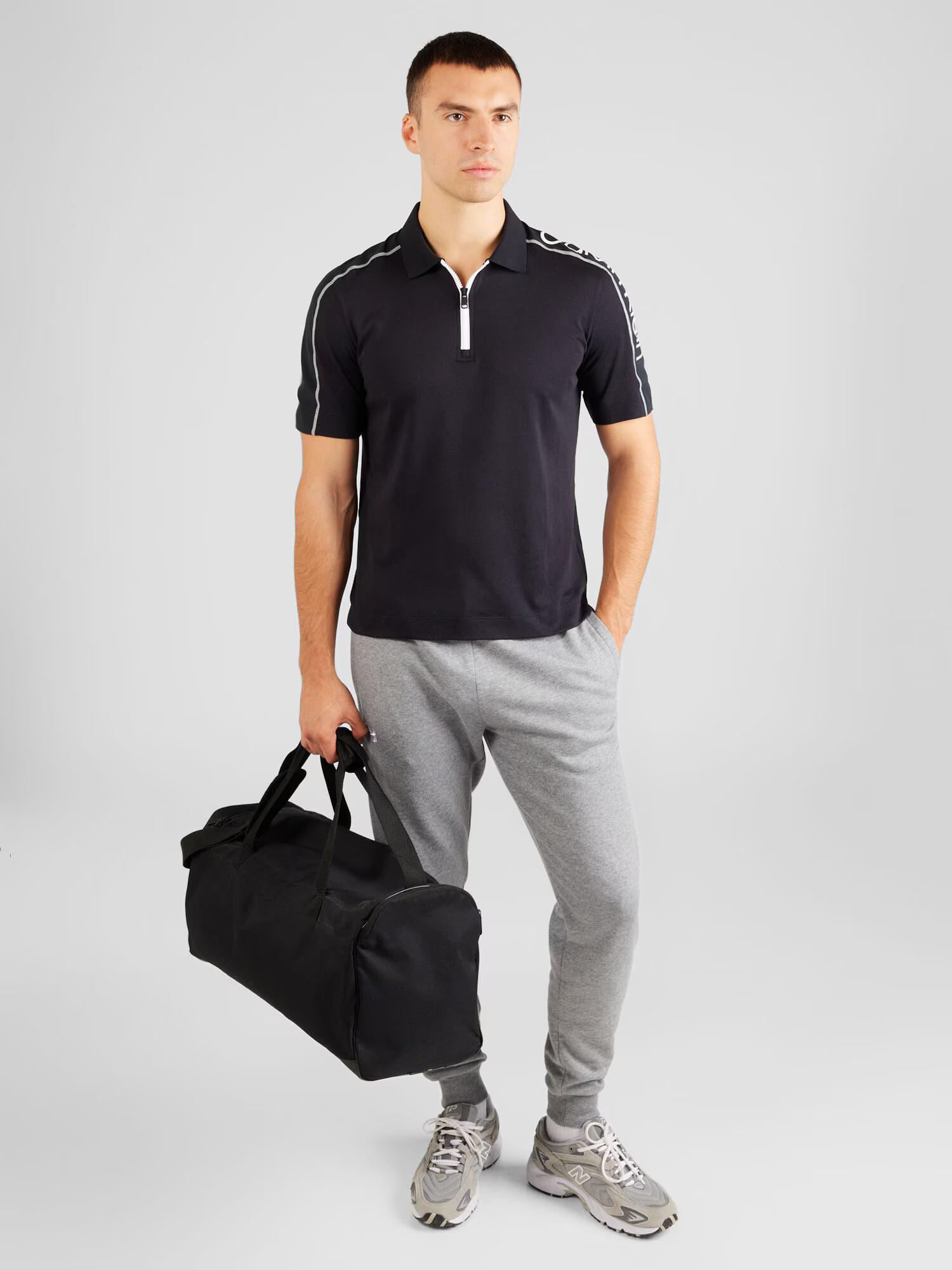 Calvin Klein Sport Tricou negru / alb - Pled.ro