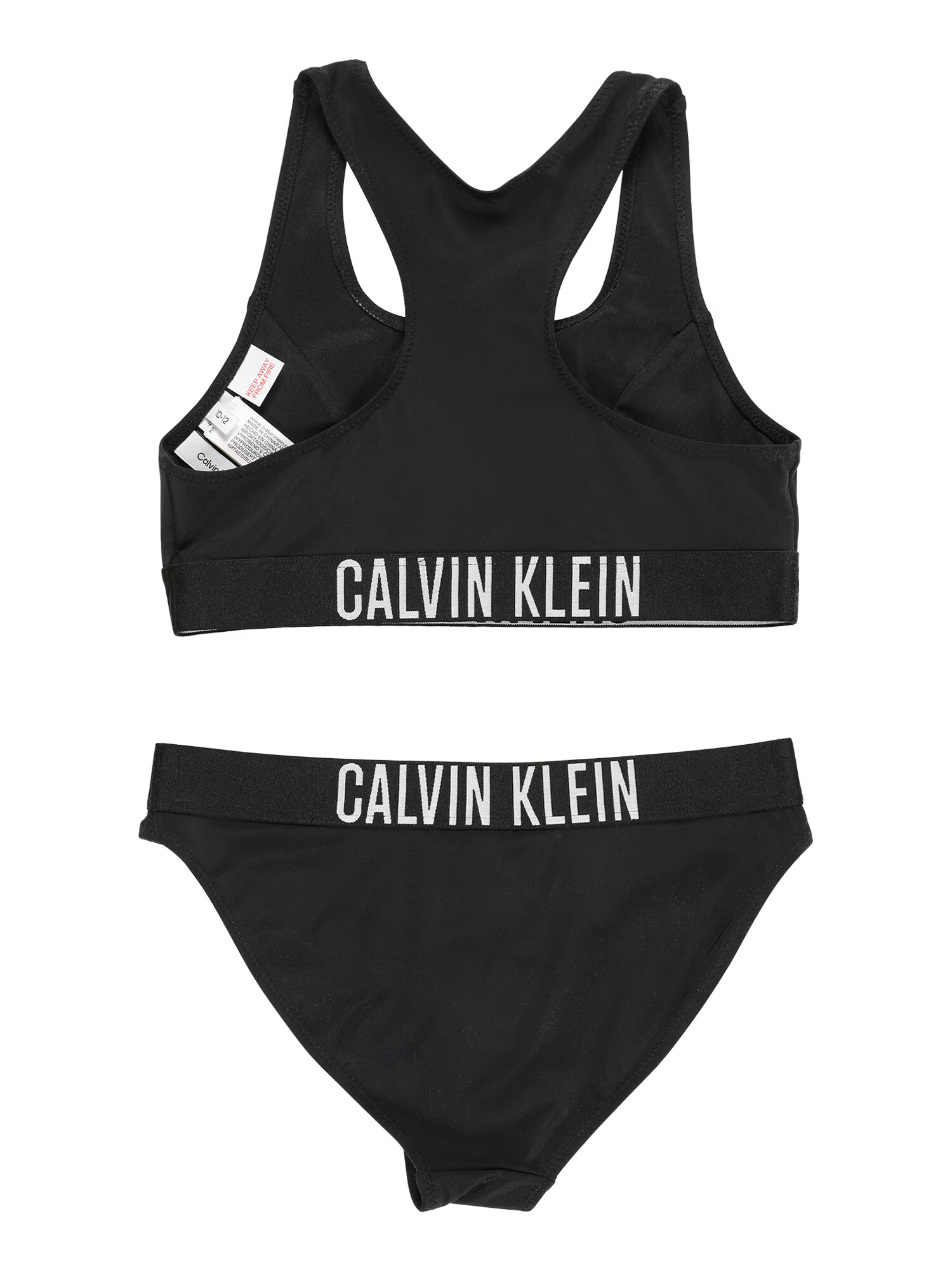 Calvin Klein Swimwear Costum de baie două piese negru / alb - Pled.ro