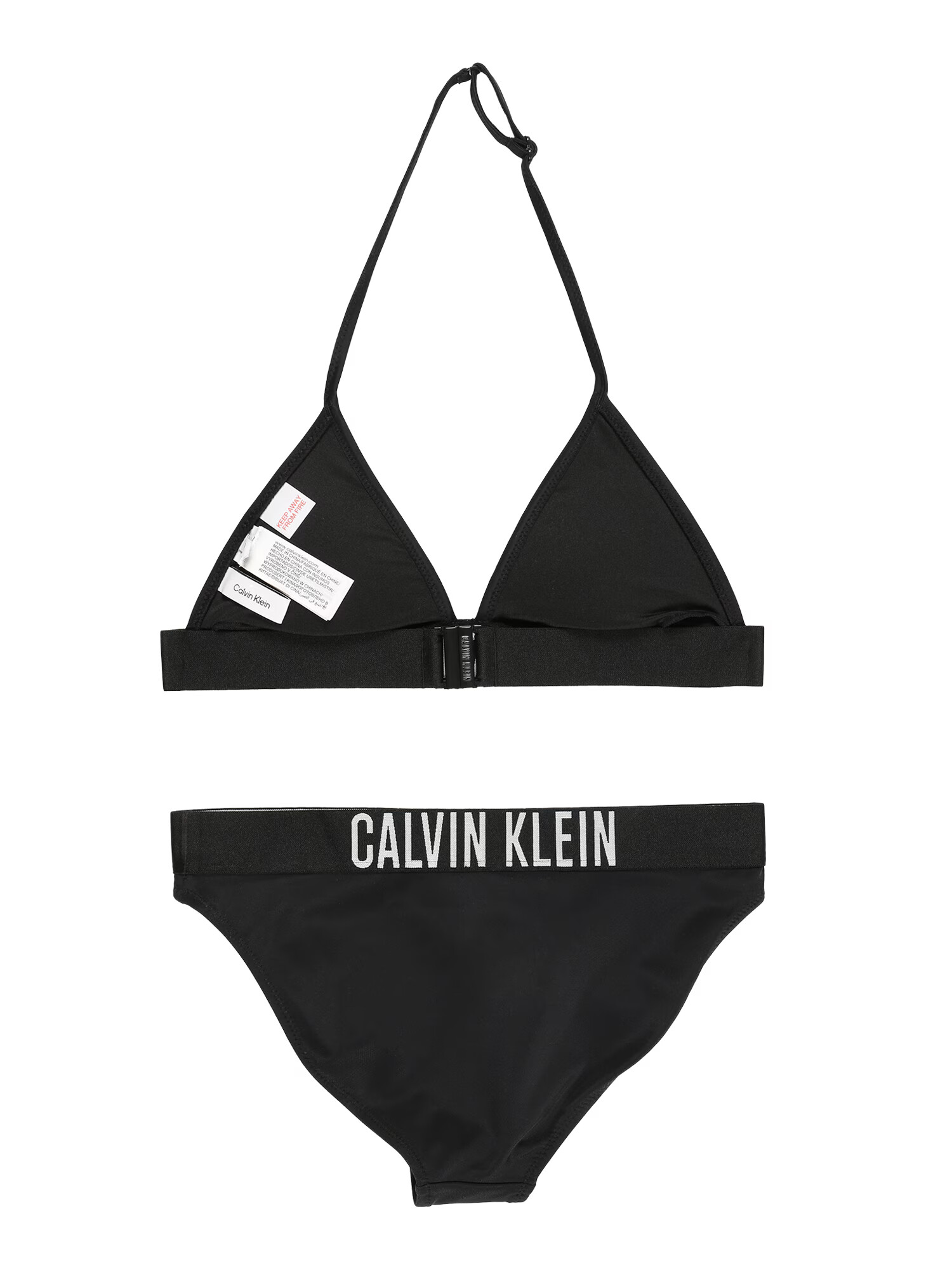 Calvin Klein Swimwear Costum de baie două piese negru / alb - Pled.ro