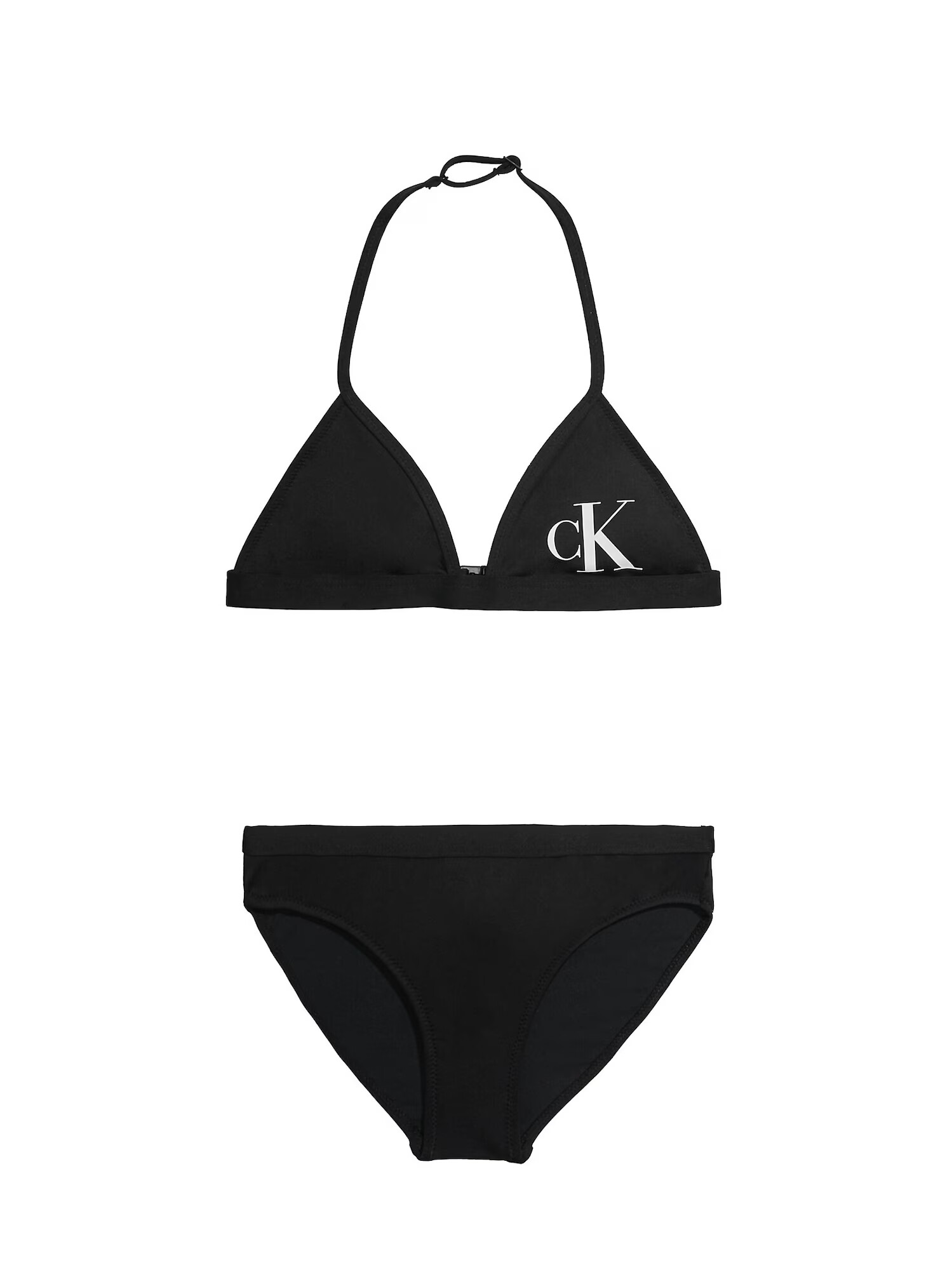 Calvin Klein Swimwear Costum de baie două piese negru / alb - Pled.ro