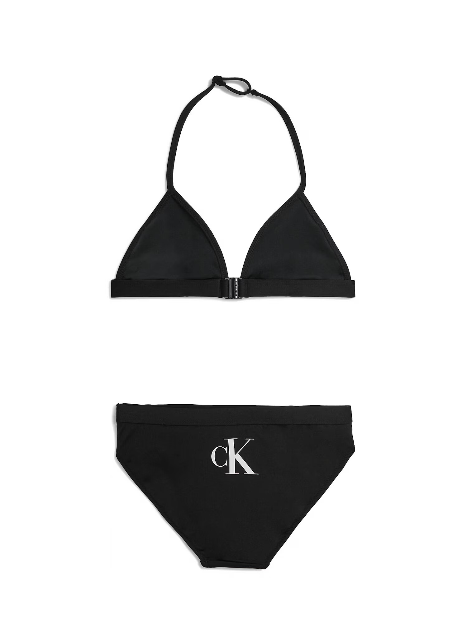 Calvin Klein Swimwear Costum de baie două piese negru / alb - Pled.ro