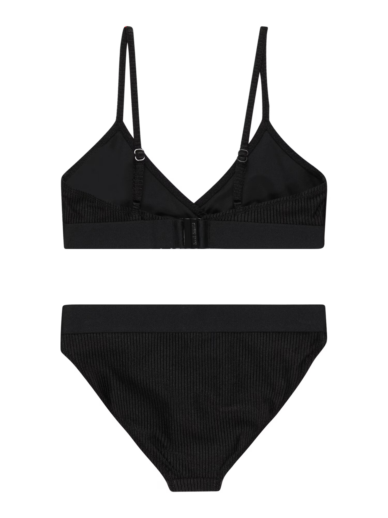 Calvin Klein Swimwear Costum de baie două piese negru / alb - Pled.ro