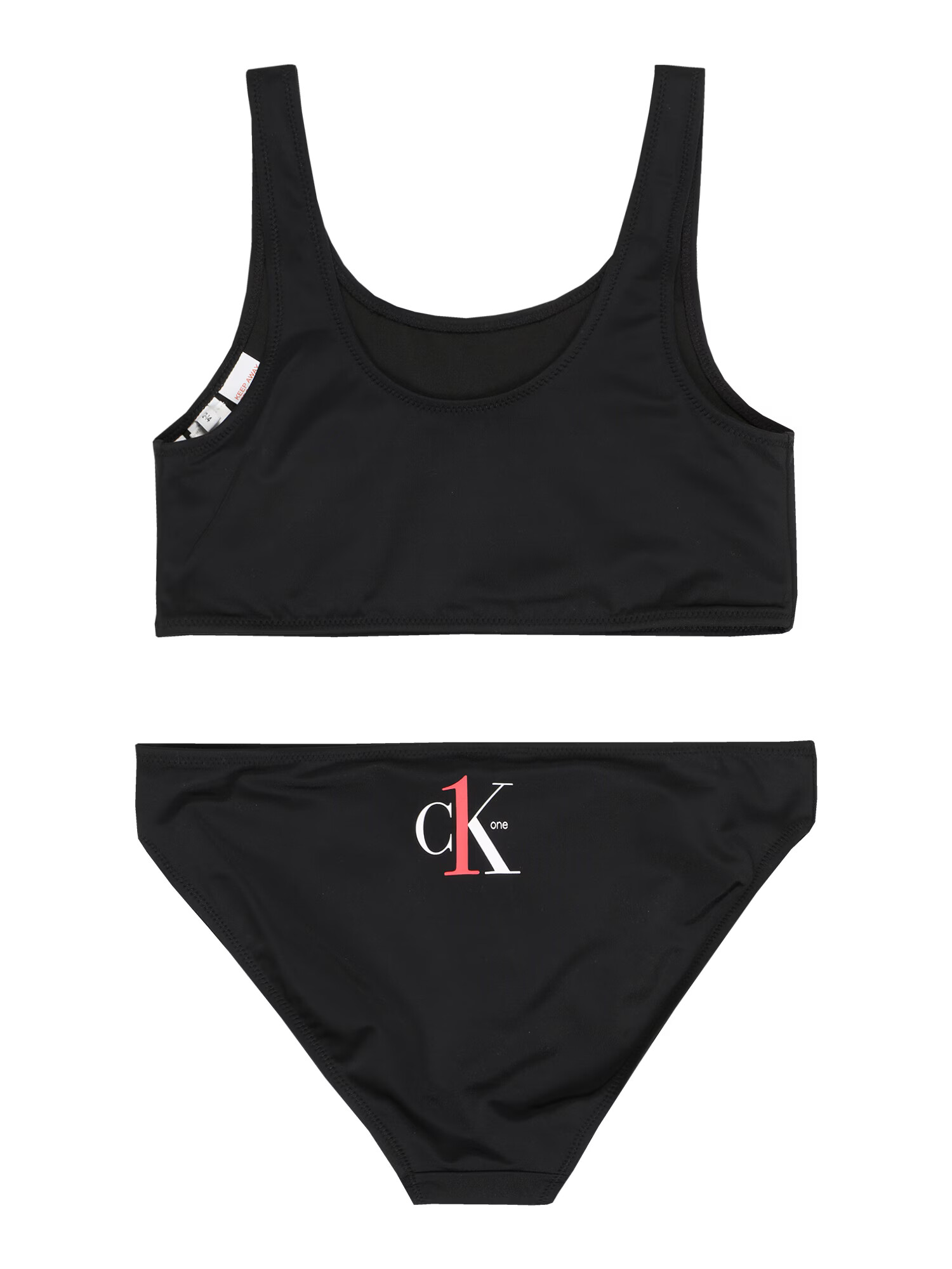 Calvin Klein Swimwear Costum de baie două piese roșu deschis / negru / alb - Pled.ro