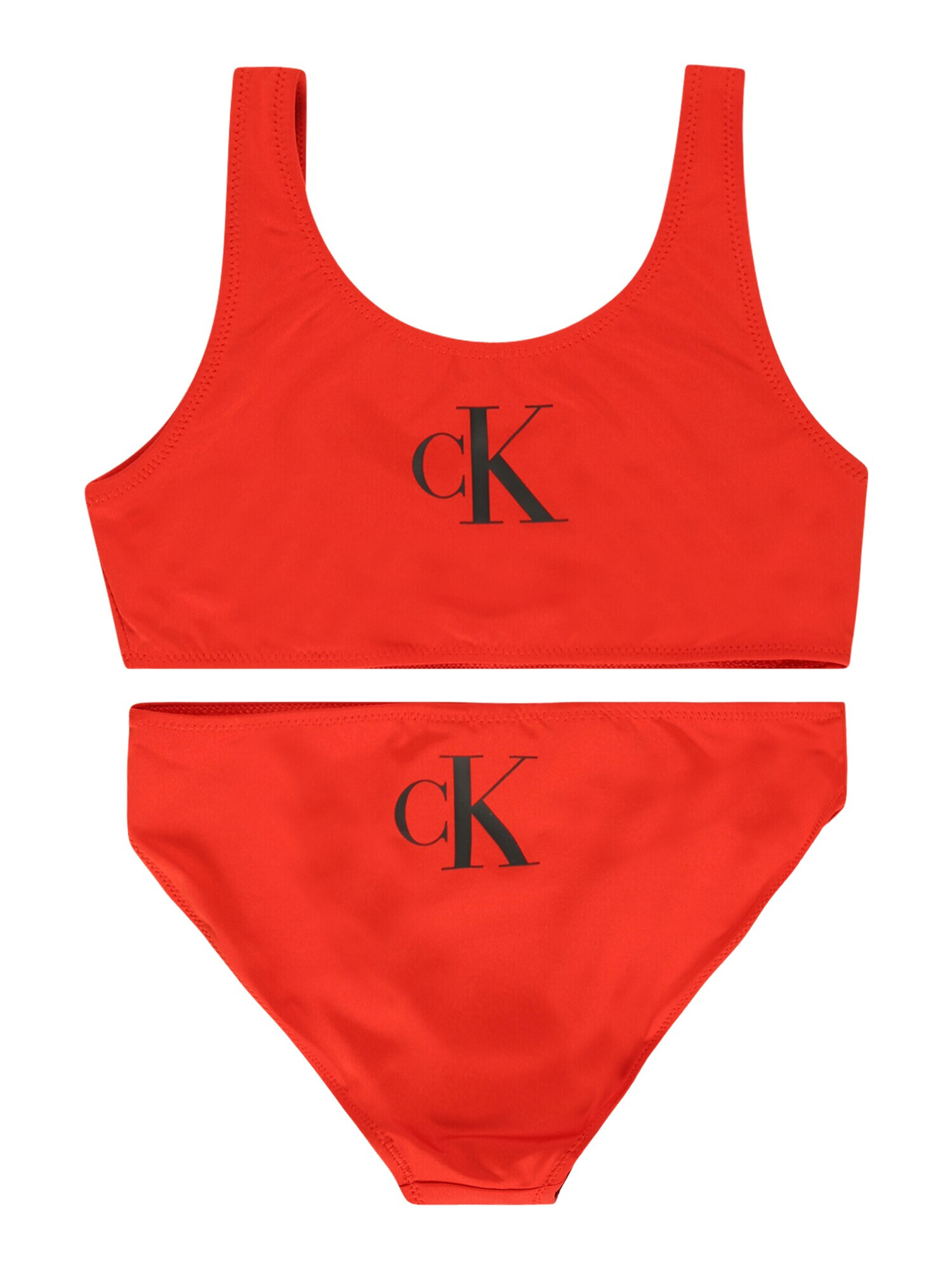 Calvin Klein Swimwear Costum de baie două piese roșu / negru - Pled.ro