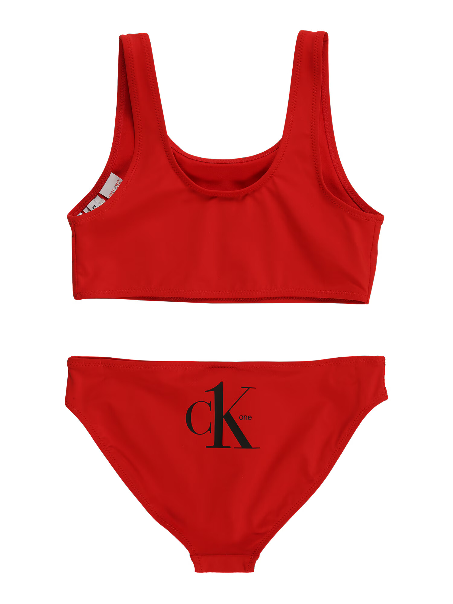 Calvin Klein Swimwear Costum de baie două piese roșu / negru - Pled.ro