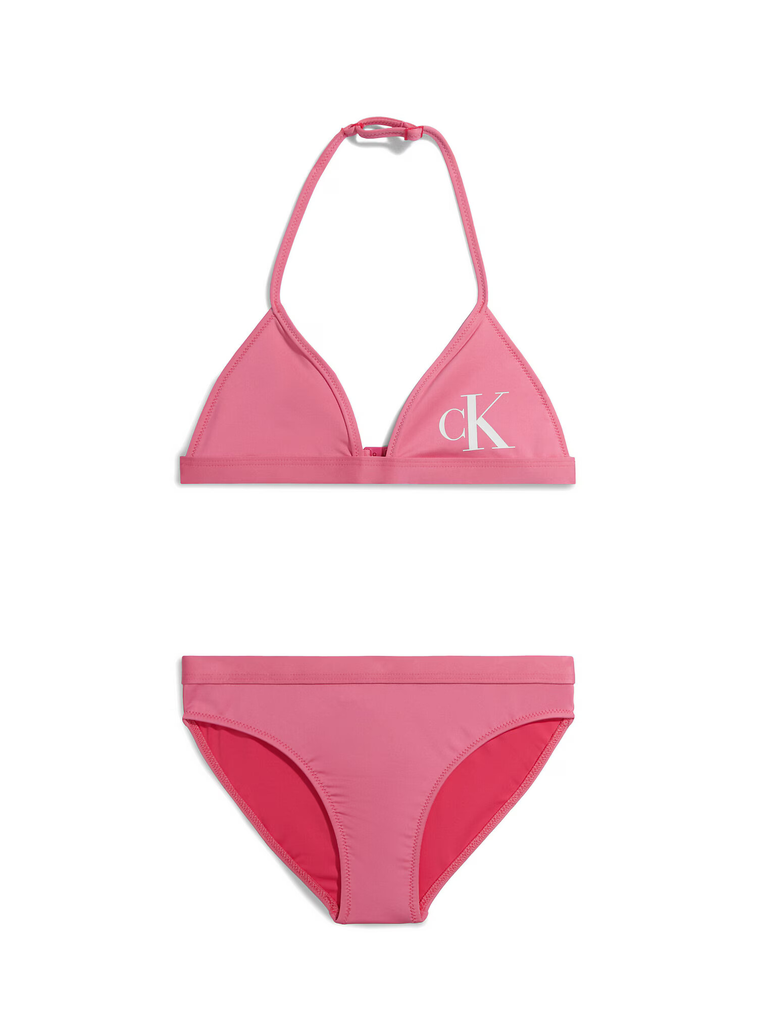 Calvin Klein Swimwear Costum de baie două piese roz deschis / alb - Pled.ro