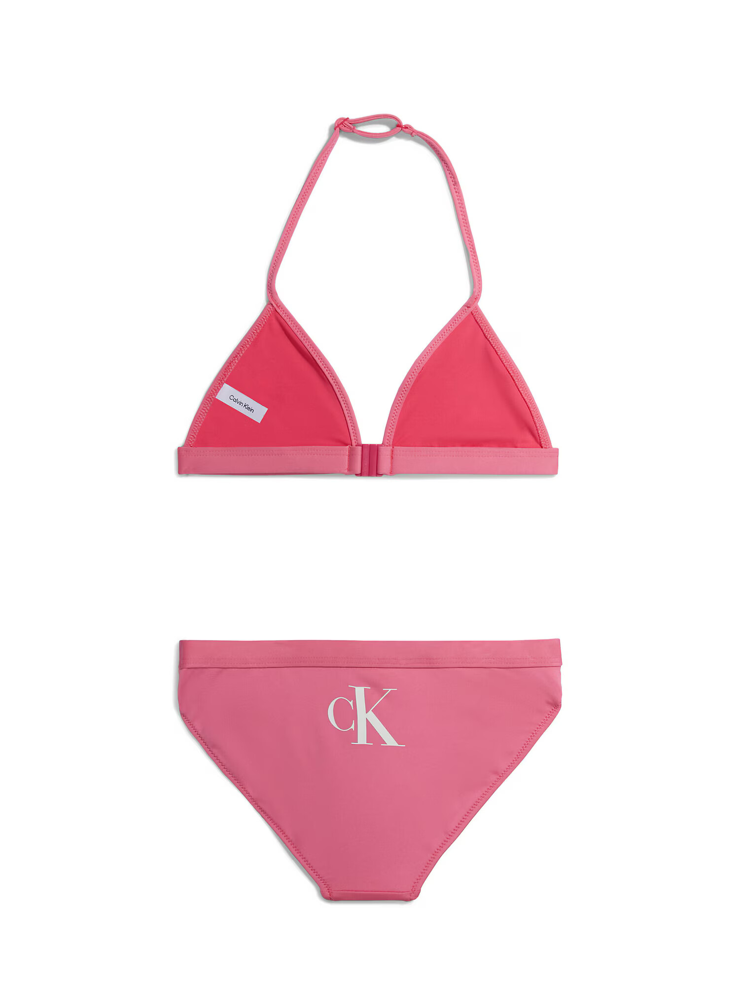 Calvin Klein Swimwear Costum de baie două piese roz deschis / alb - Pled.ro