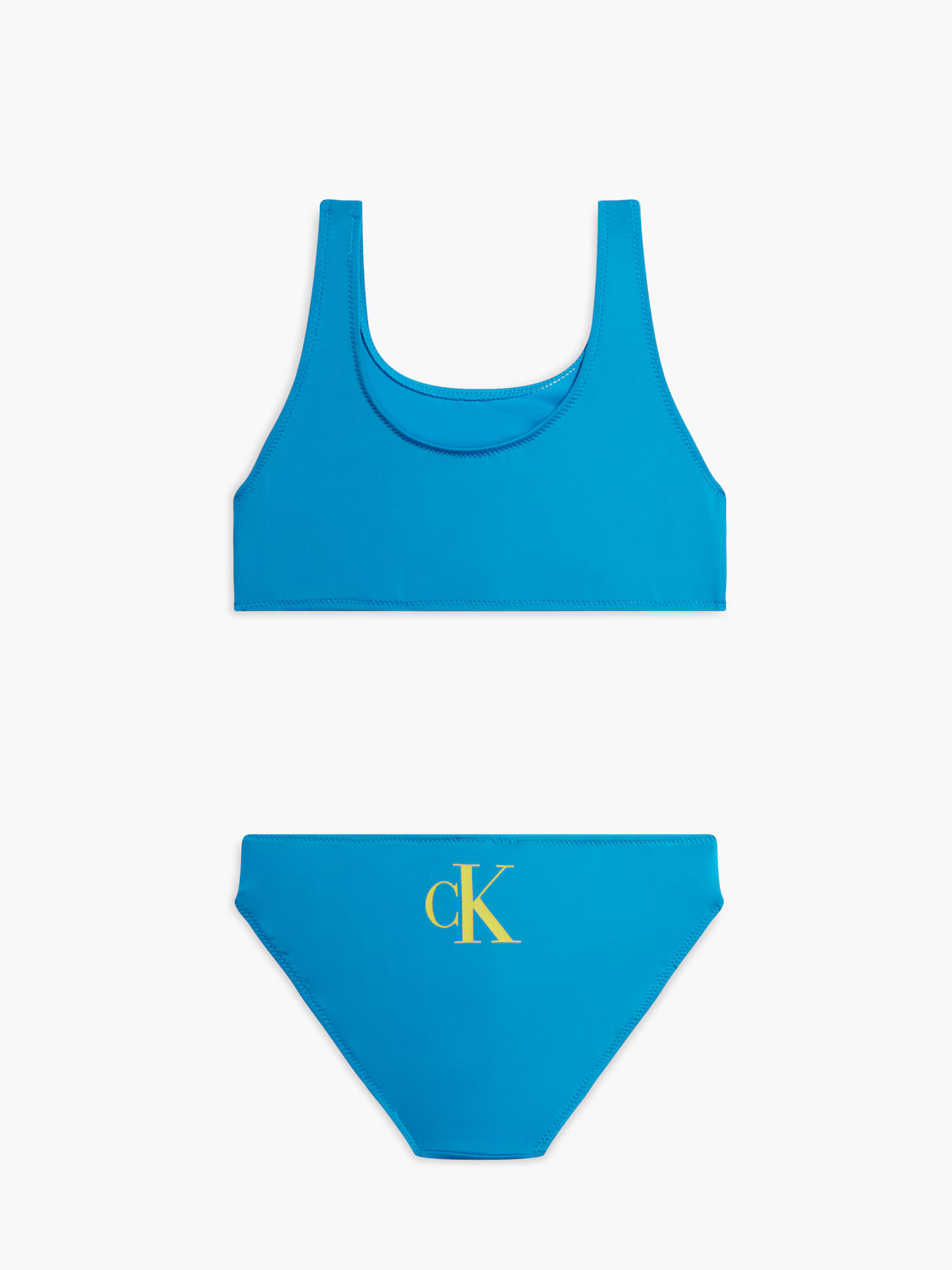 Calvin Klein Swimwear Costum de baie două piese turcoaz / galben - Pled.ro