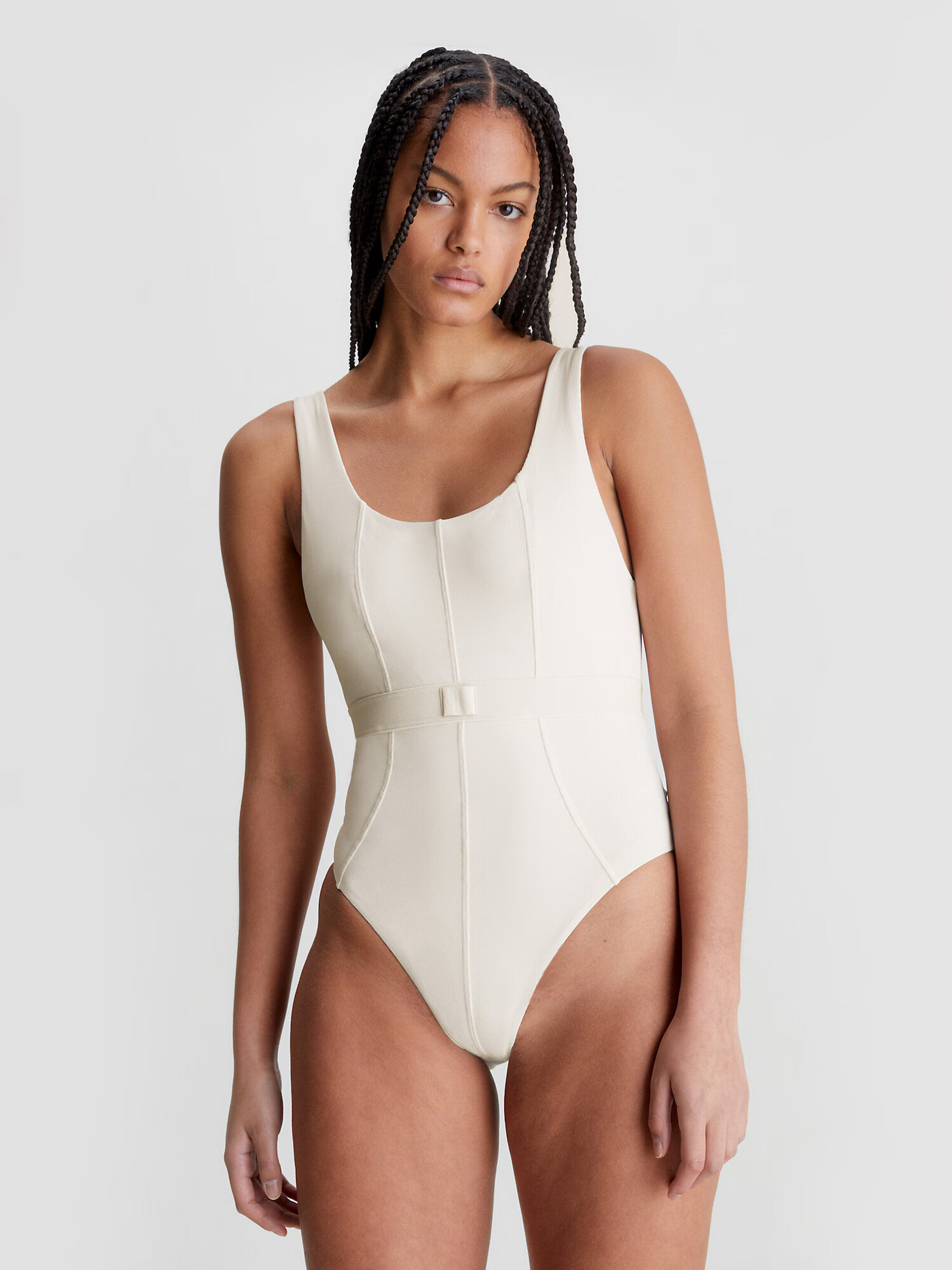 Calvin Klein Swimwear Costum de baie întreg alb - Pled.ro