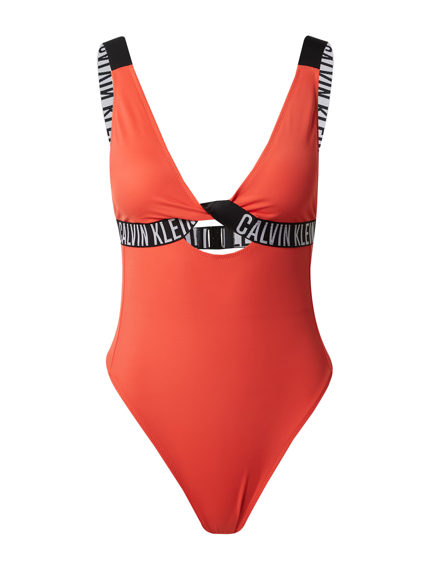 Calvin Klein Swimwear Costum de baie întreg 'Intense' roșu orange / negru / alb - Pled.ro