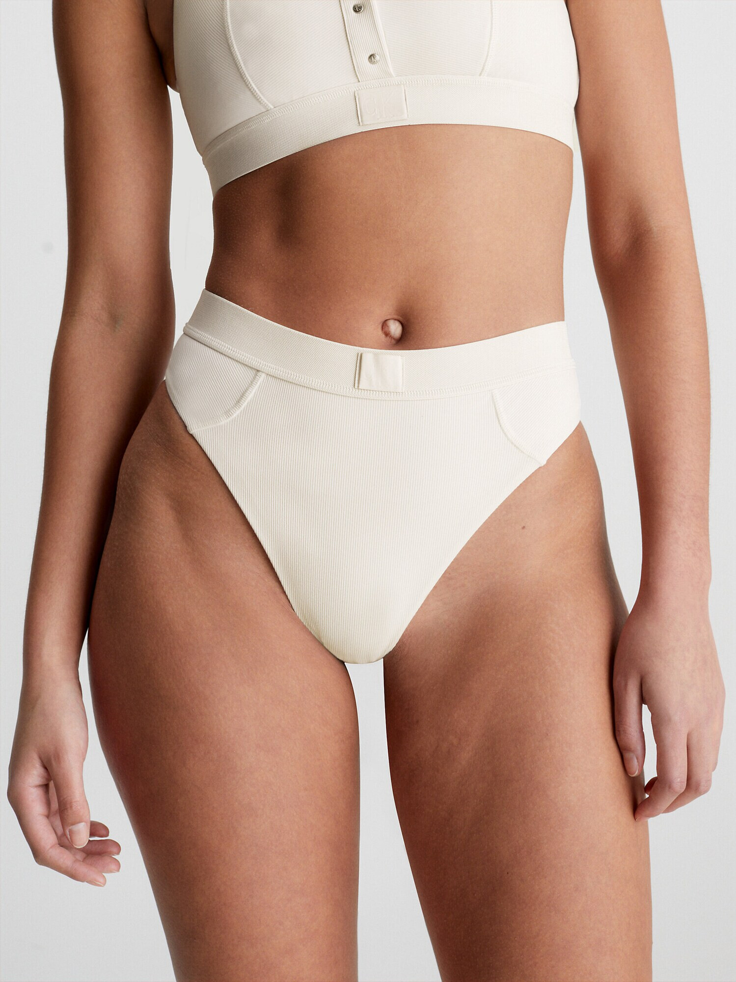 Calvin Klein Swimwear Slip costum de baie alb natural - Pled.ro