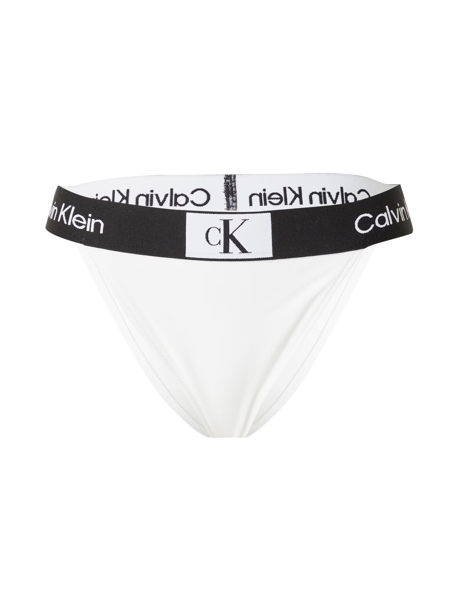 Calvin Klein Swimwear Slip costum de baie 'CHEEKY' negru / alb - Pled.ro