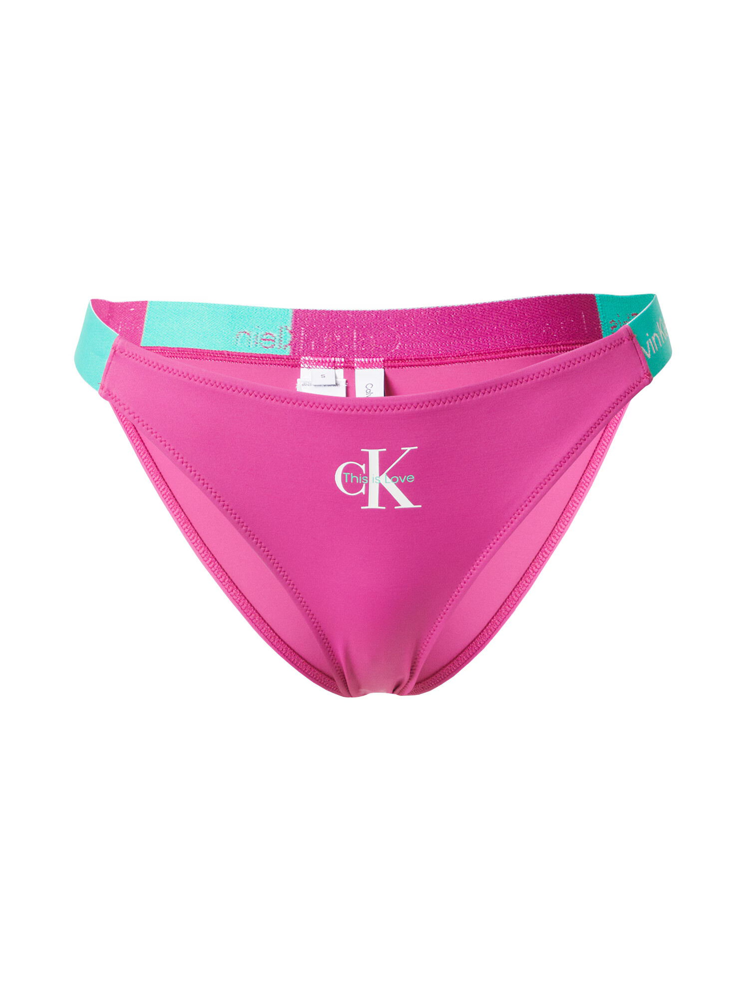 Calvin Klein Swimwear Slip costum de baie 'CHEEKY' turcoaz / mov orhidee / alb - Pled.ro