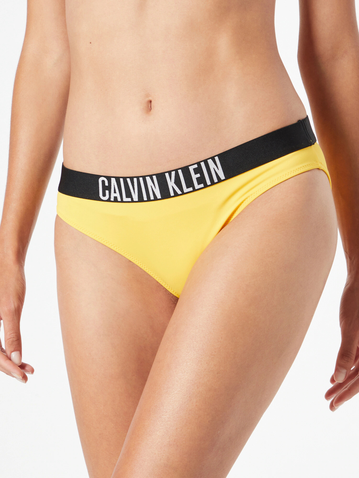 Calvin Klein Swimwear Slip costum de baie galben / negru / alb - Pled.ro