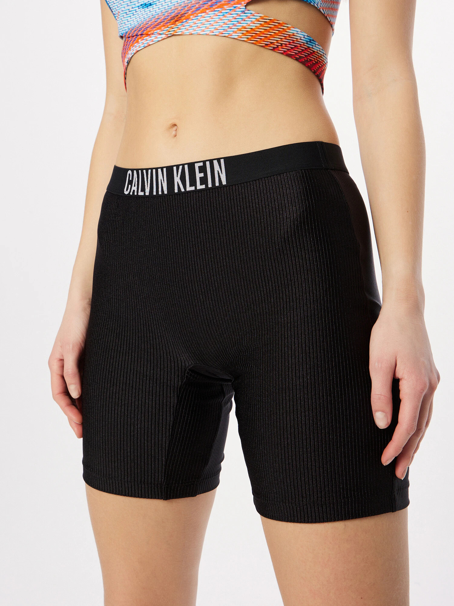 Calvin Klein Swimwear Slip costum de baie negru / alb - Pled.ro