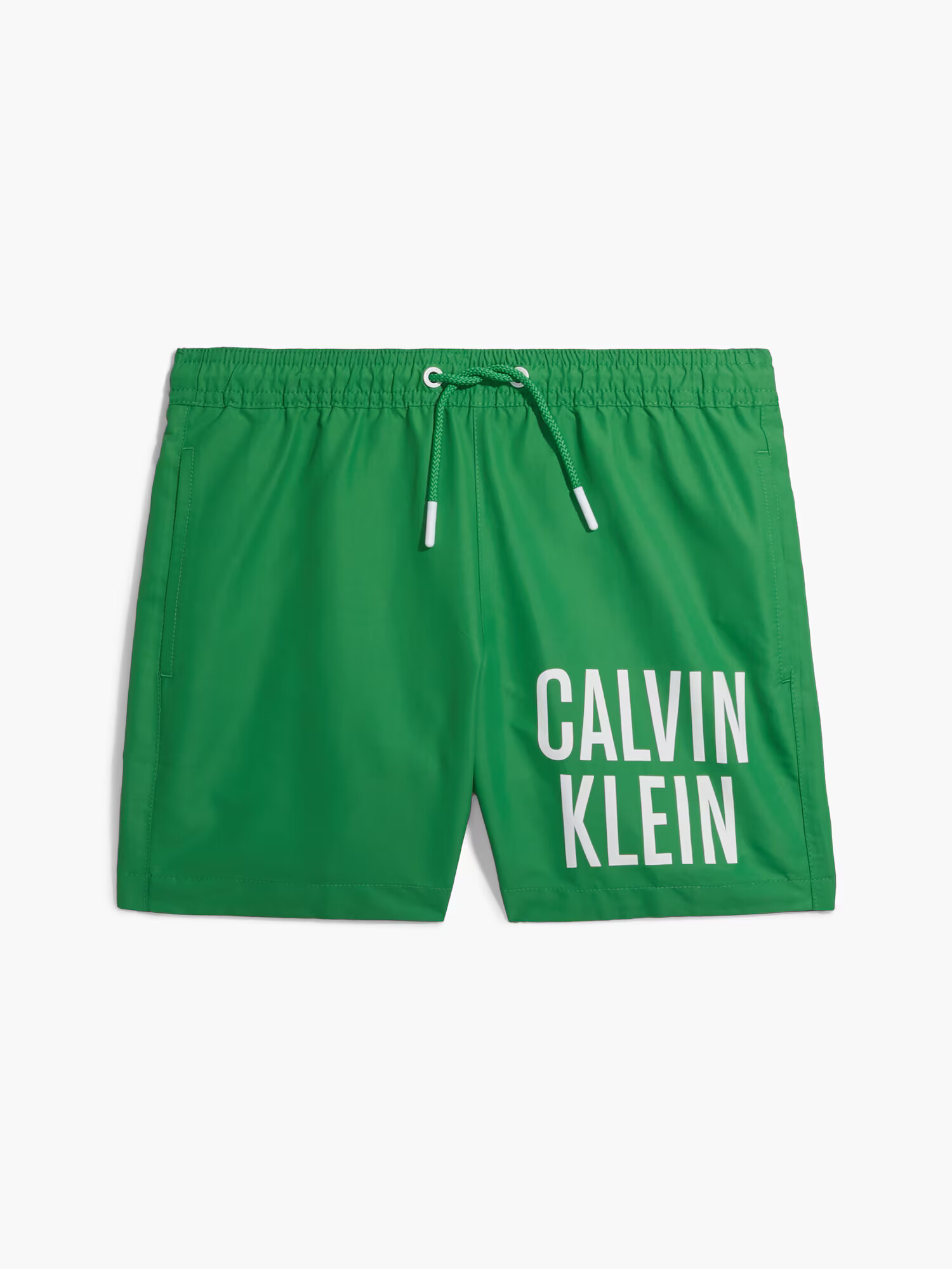 Calvin Klein Swimwear Șorturi de baie 'Intense Power' verde deschis / alb - Pled.ro