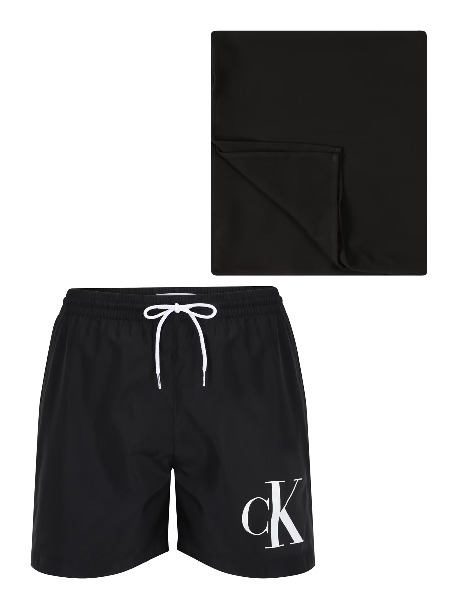 Calvin Klein Swimwear Șorturi de baie negru / alb - Pled.ro