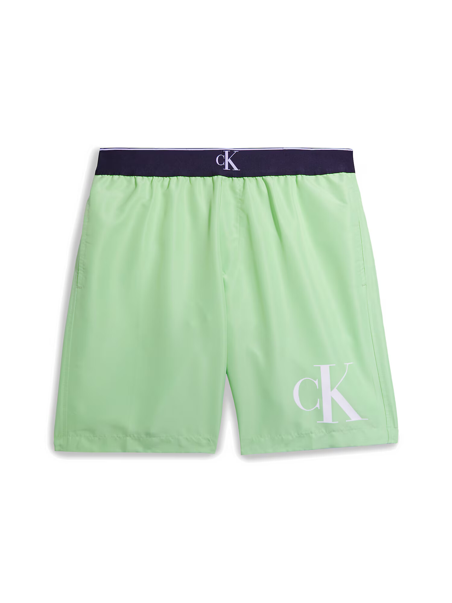 Calvin Klein Swimwear Șorturi de baie verde deschis / negru / alb - Pled.ro