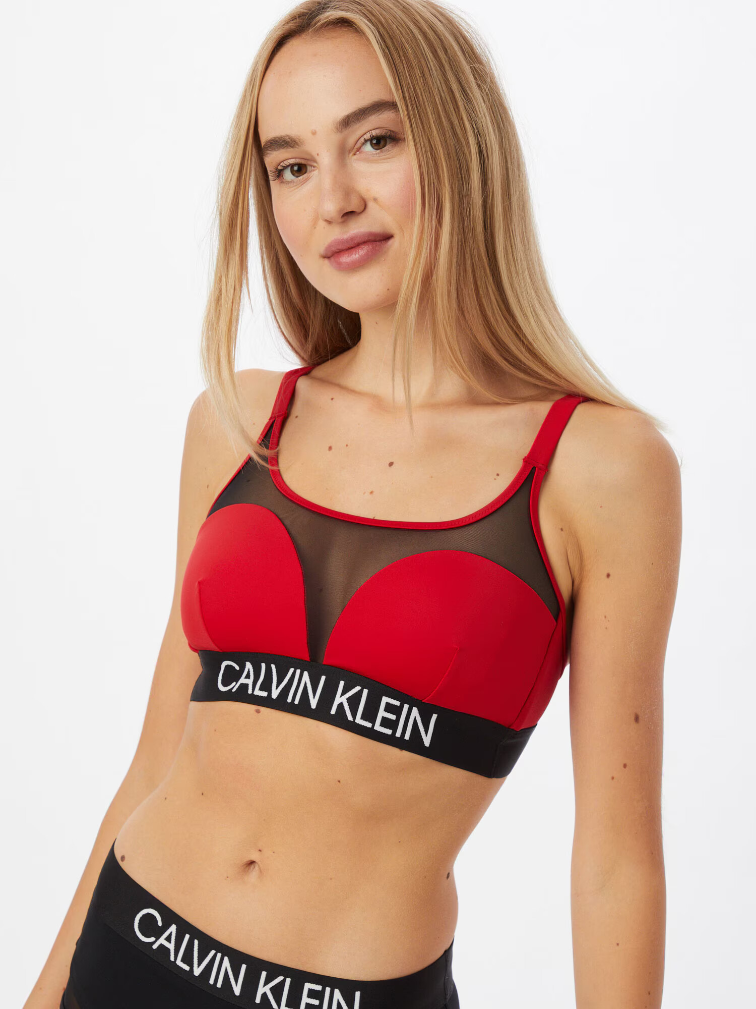 Calvin Klein Swimwear Sutien costum de baie roșu / negru - Pled.ro