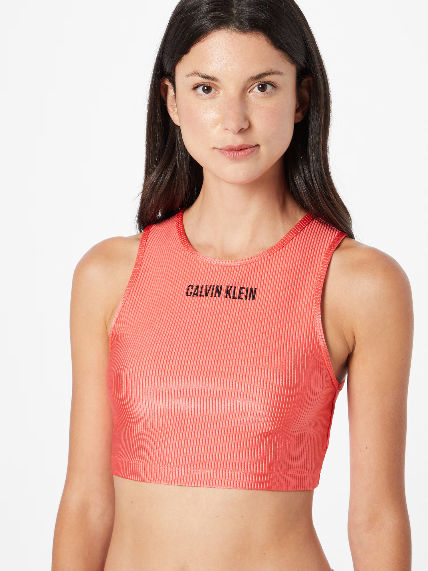 Calvin Klein Swimwear Sutien costum de baie roșu pastel / negru - Pled.ro