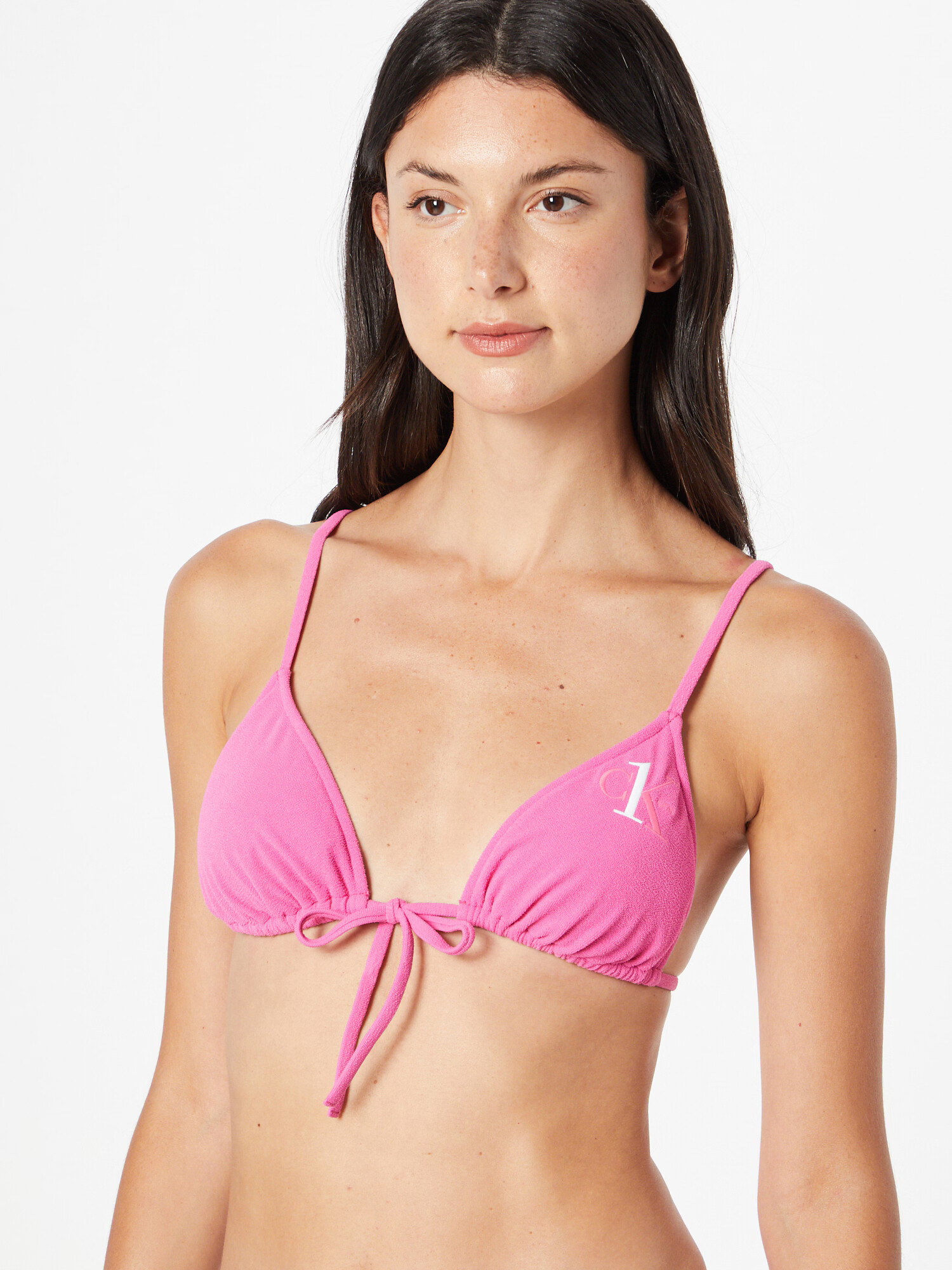 Calvin Klein Swimwear Sutien costum de baie roz deschis / alb - Pled.ro