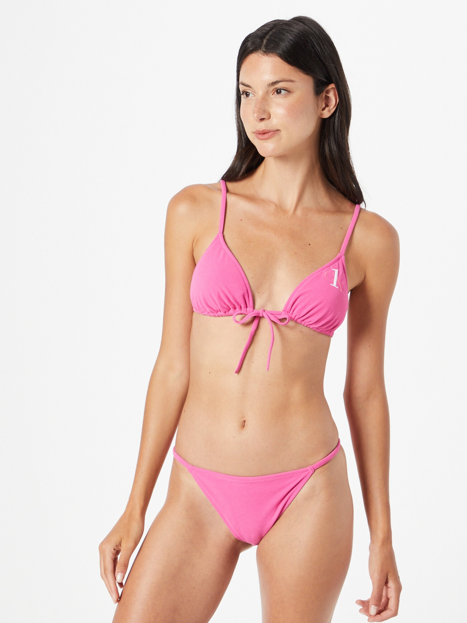 Calvin Klein Swimwear Sutien costum de baie roz deschis / alb - Pled.ro