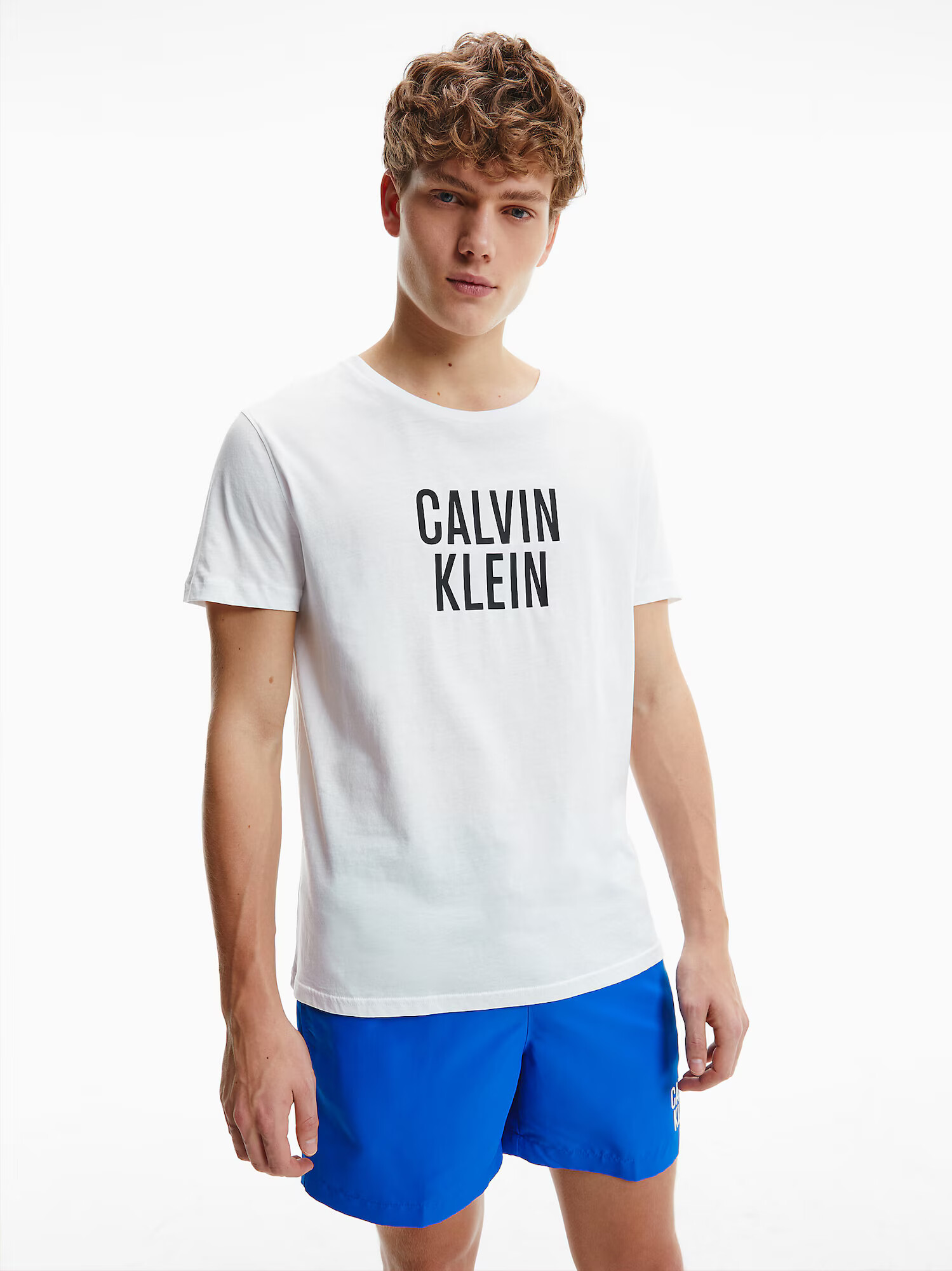 Calvin Klein Swimwear Tricou 'Intense Power' negru / alb - Pled.ro