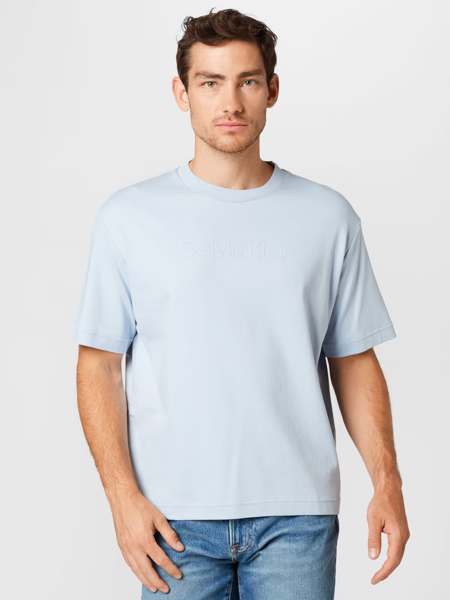 Calvin Klein Tricou albastru deschis - Pled.ro