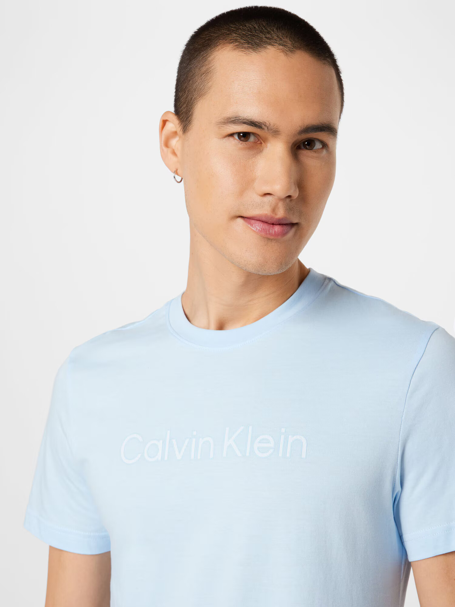 Calvin Klein Tricou albastru deschis / negru / alb - Pled.ro