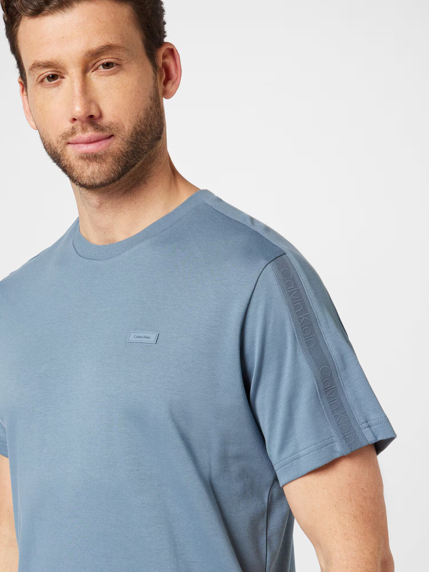 Calvin Klein Tricou albastru fumuriu - Pled.ro