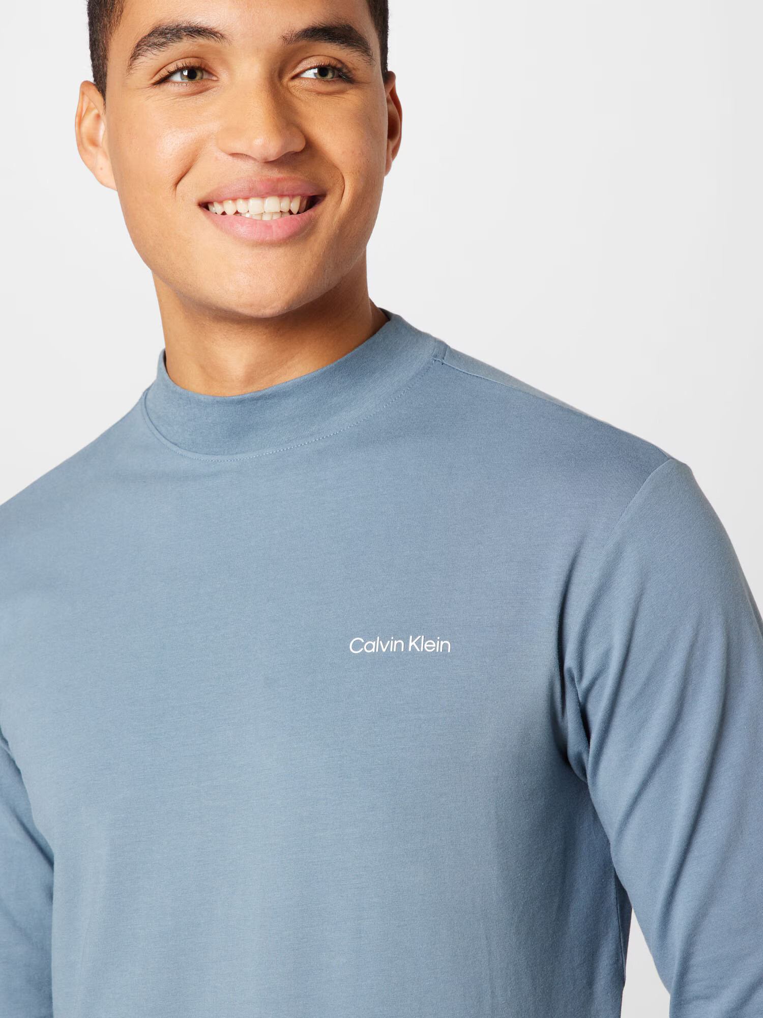 Calvin Klein Tricou azuriu / alb - Pled.ro