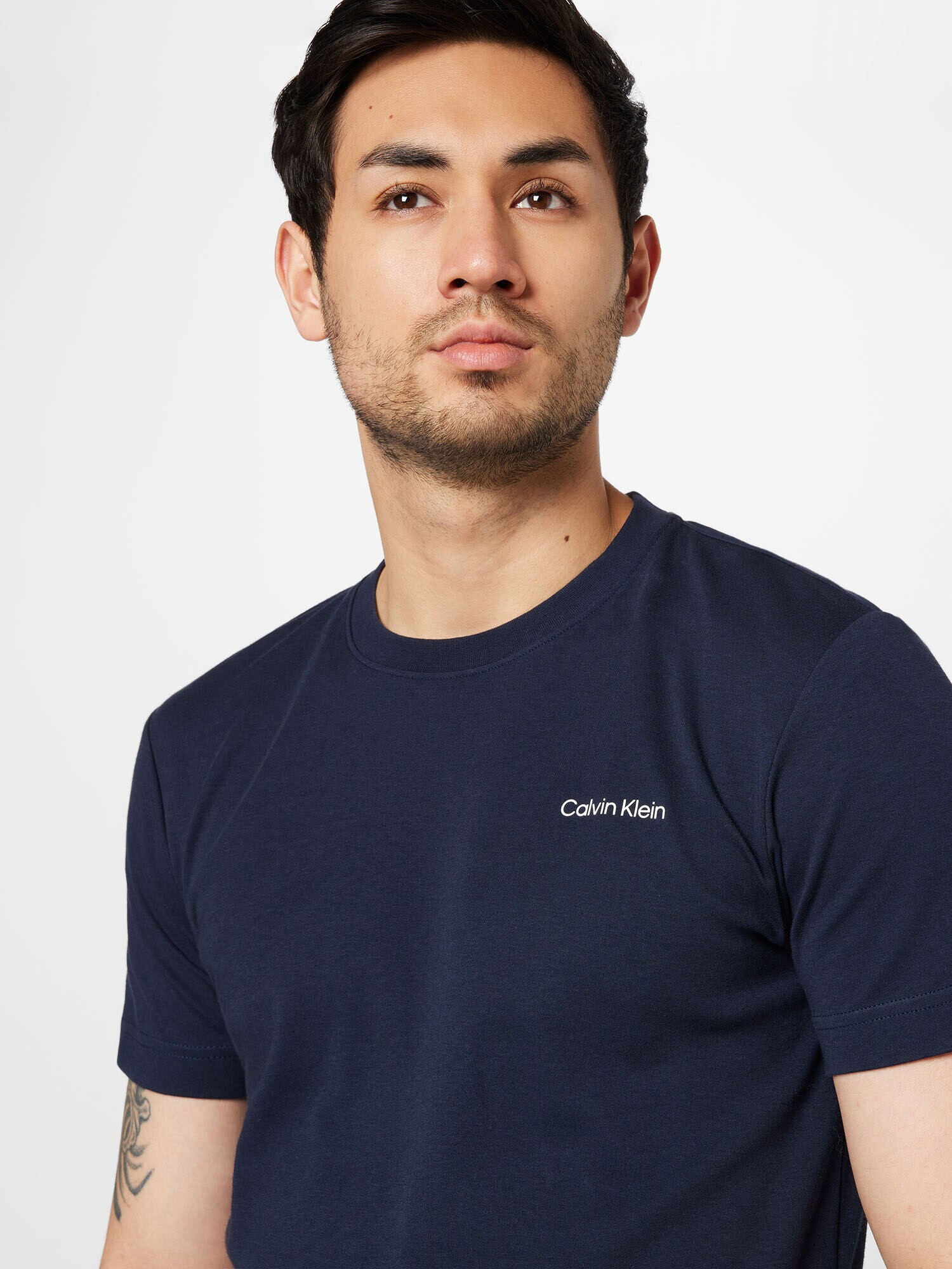 Calvin Klein Tricou albastru închis / alb - Pled.ro