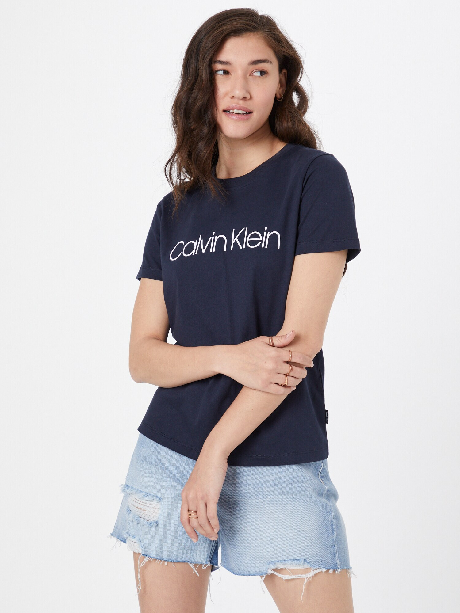 Calvin Klein Tricou albastru marin / alb - Pled.ro